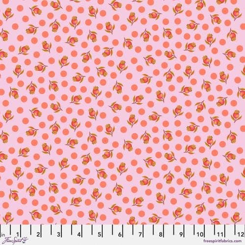 Untamed, By Tula Pink,Impending Bloom, in Lunar, sold by the 1/2 yard or the yard