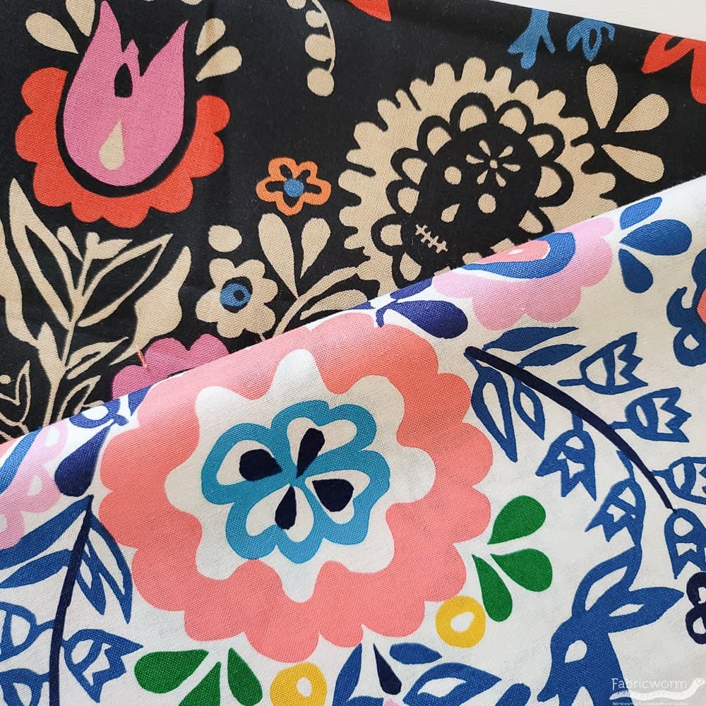 Jardin Azul, Black Tea, Alexander Henry Fabrics, sold by the 1/2 yard or the yard - image 3