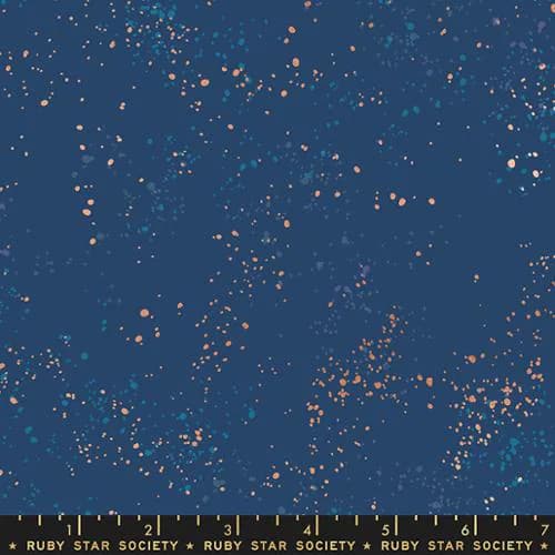 Speckled, Metallic Bluebell, RS5027 109M, Ruby Star, sold by the yard