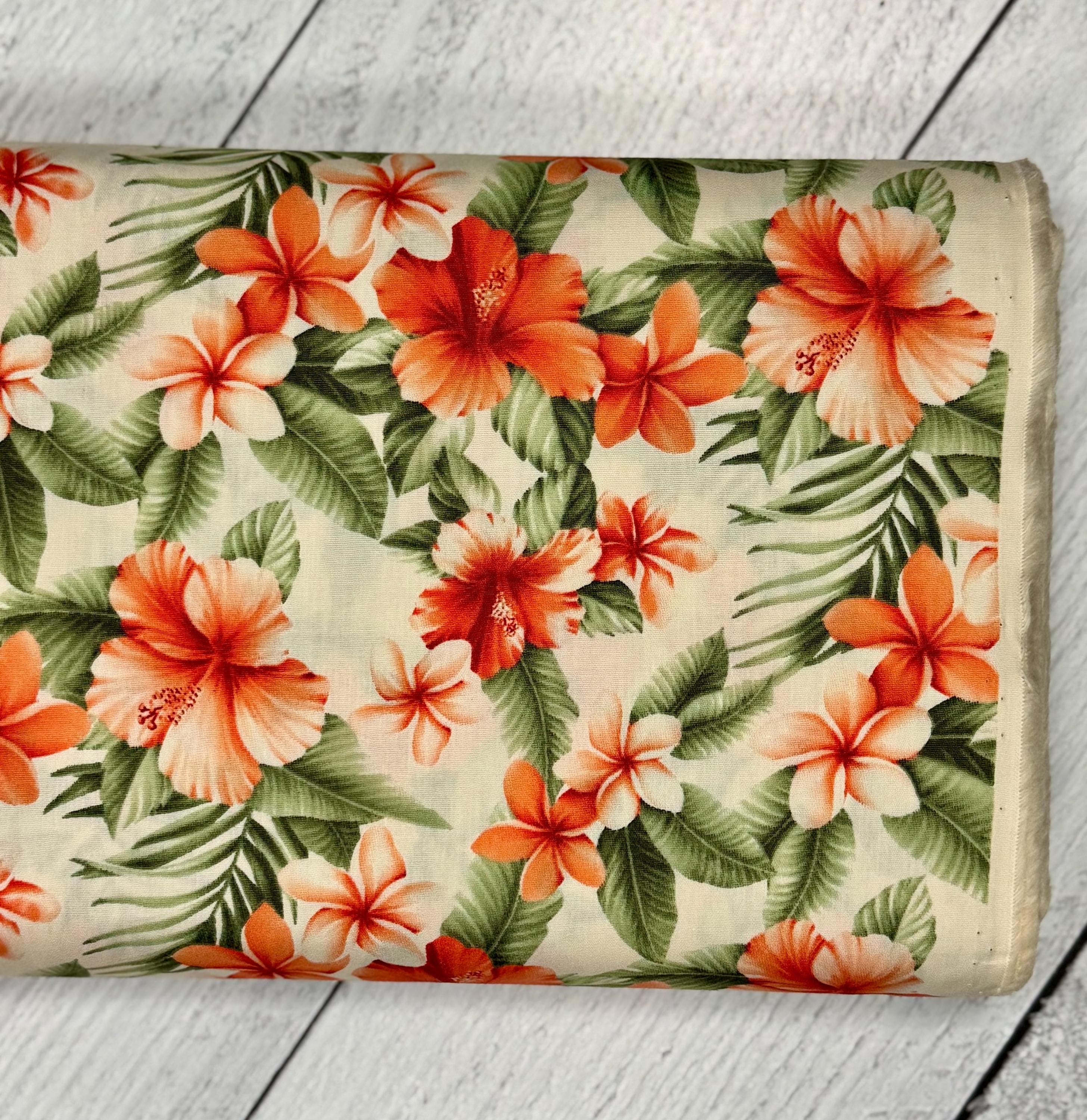 Orimono imports, Sevenberry, S-4236-1-5 Hawaiian, Tropical Floral, sold by the yard