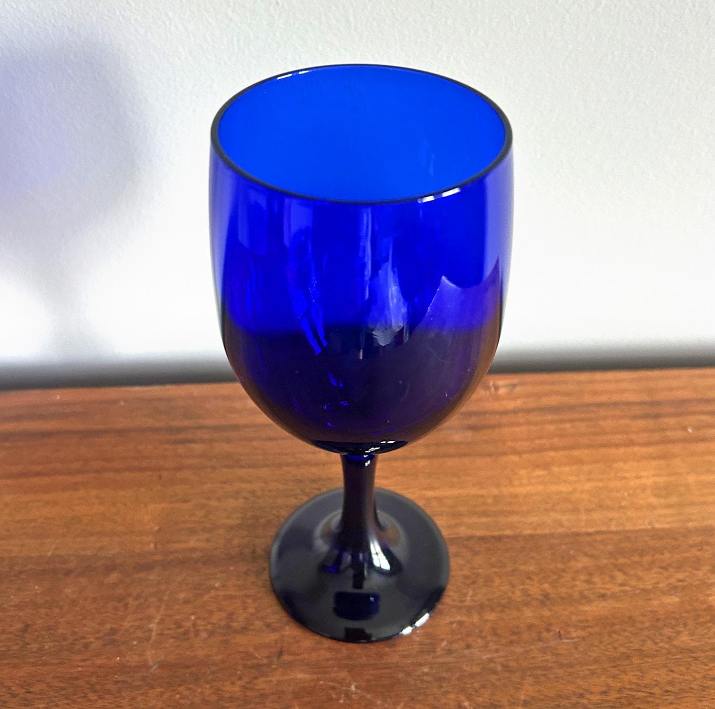 Vintage Libbey Cobalt Blue Glass Goblet - image 4