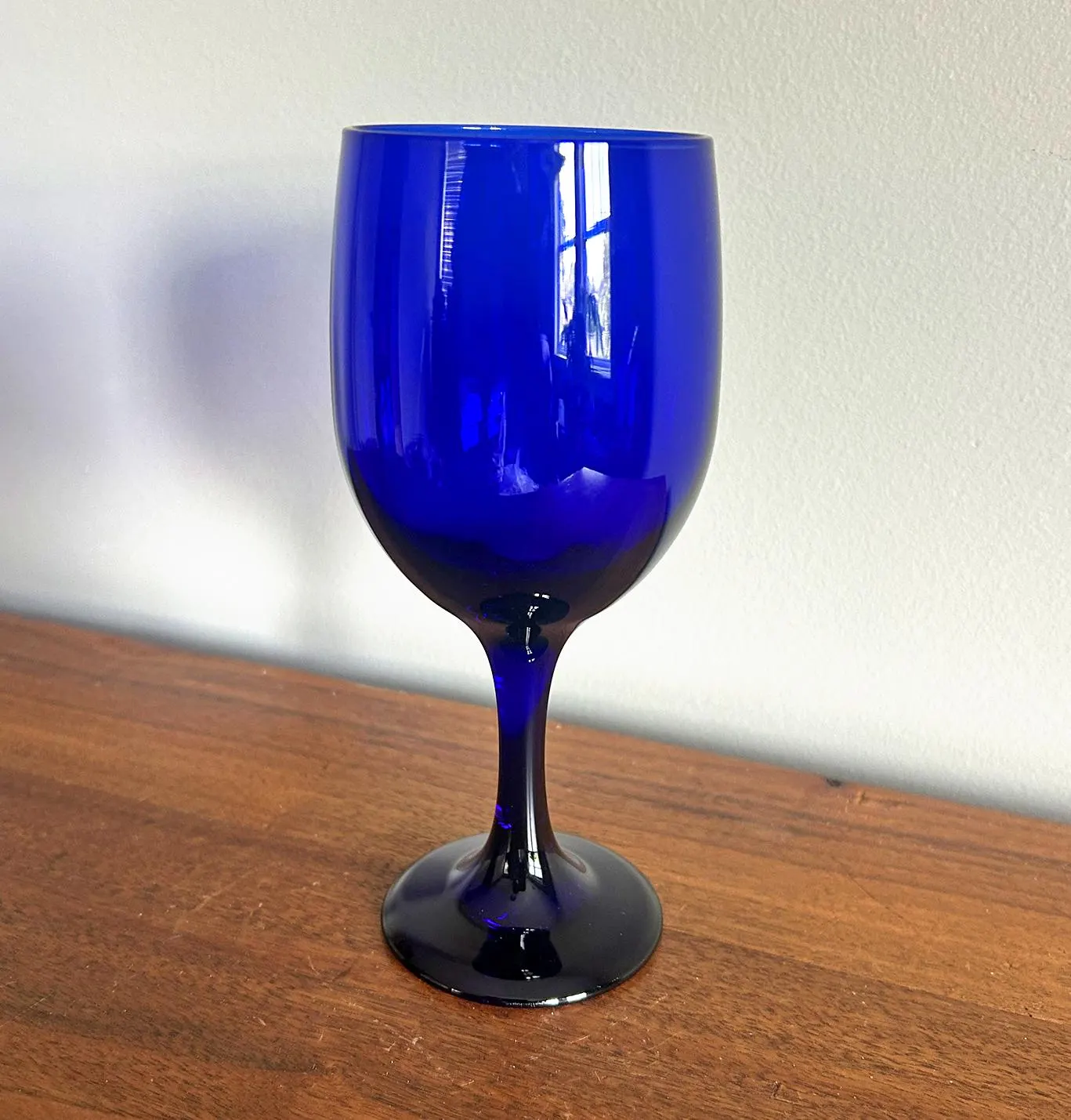 Vintage Libbey Cobalt Blue Glass Goblet - image 5
