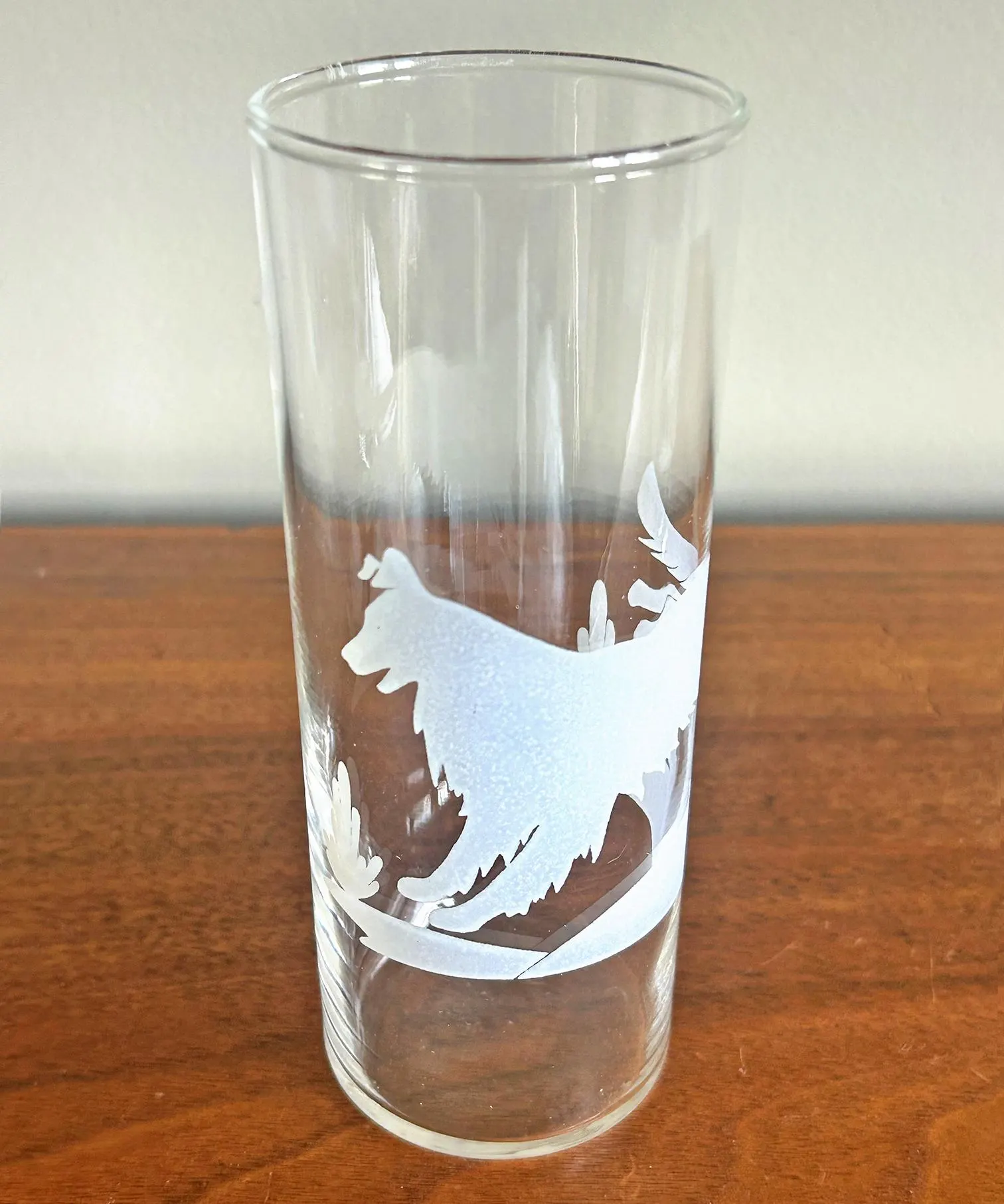 Vintage Mid Century Modern Dog and Gazelle 12 oz Highball Glass Tumblers - Set of 4 - image 4