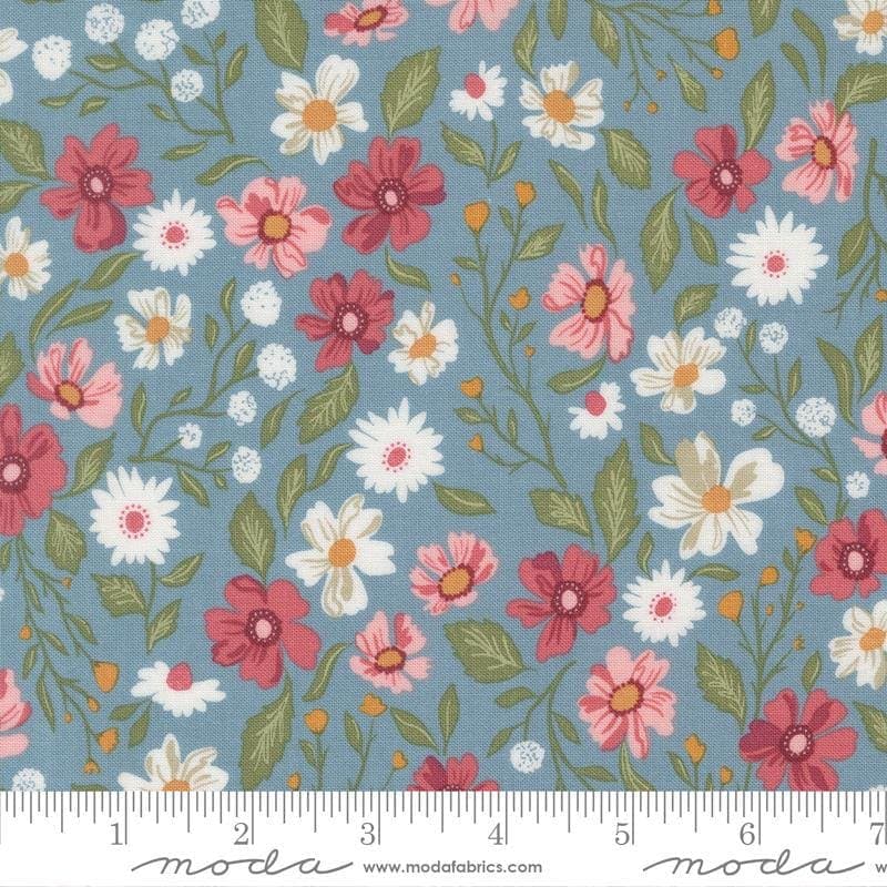 Wild Honey Wildflower Dance Sky by Lella Boutique for Moda fabrics 5250 14 Sold in HALF yard increments
