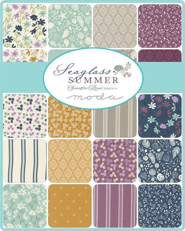 Seaglass Summer Mini Charm Pack 42 Pieces by Sweetfire Road for Moda Fabrics 43180MC - image 3