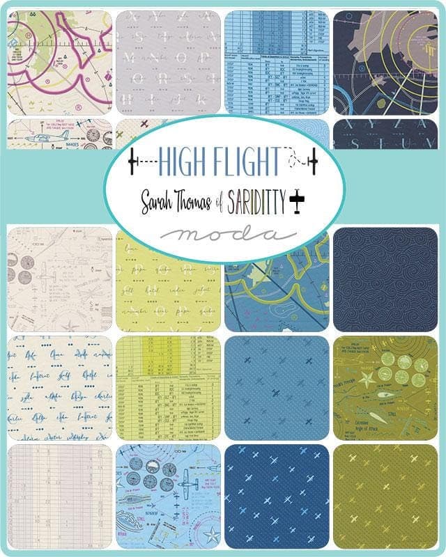 High Flight Charm Pack 42 Pieces by Sarah Thomas of Sariditty for Moda Fabrics 45060PP - image 3