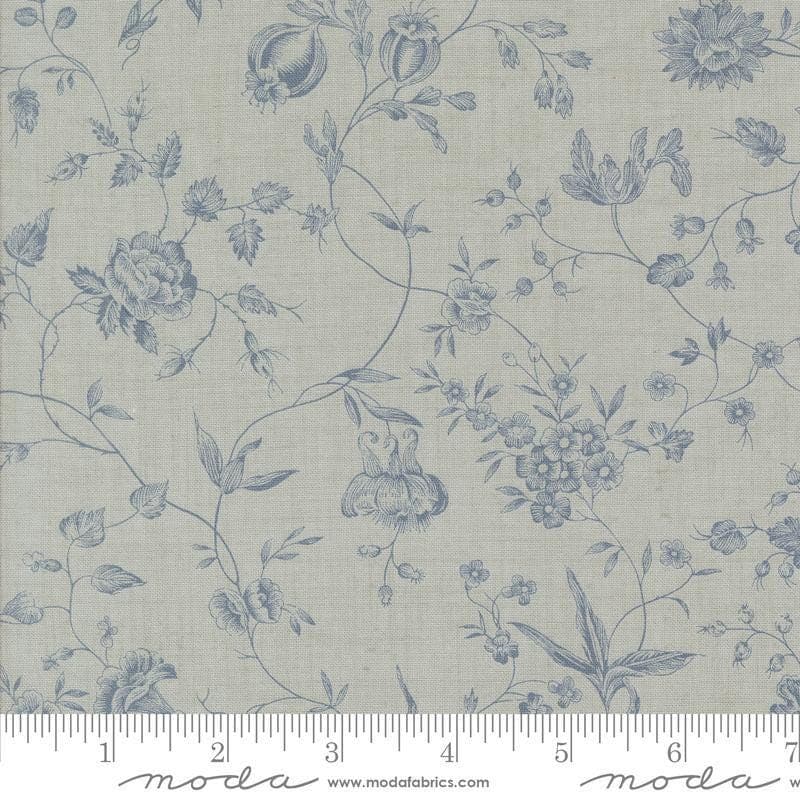 Sacre Bleu Pivoine Ciel Blue by French General for Moda Fabrics 13973 16 Sold in HALF yard increments