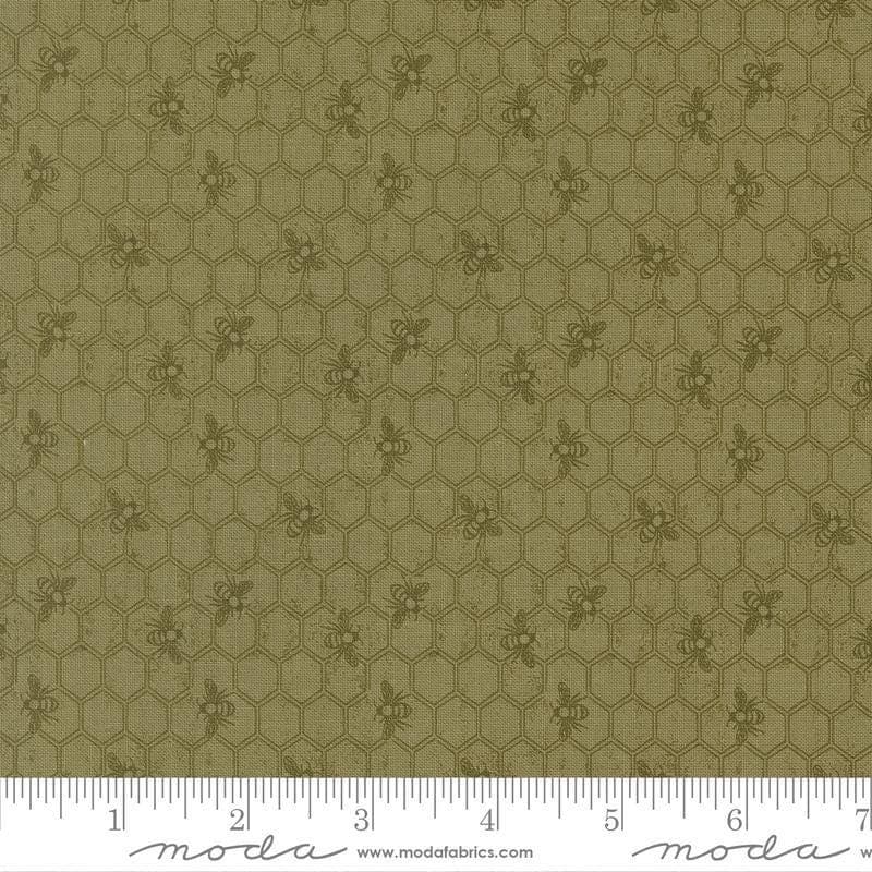 Wild Honey Honeycomb Fern by Lella Boutique for Moda fabrics 5253 15 Sold in HALF yard increments