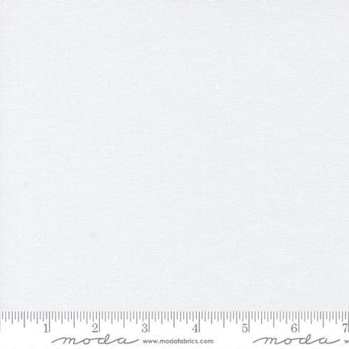 White White Bella Solid by Moda Fabrics Color 9900 500 Sold in HALF yard increments