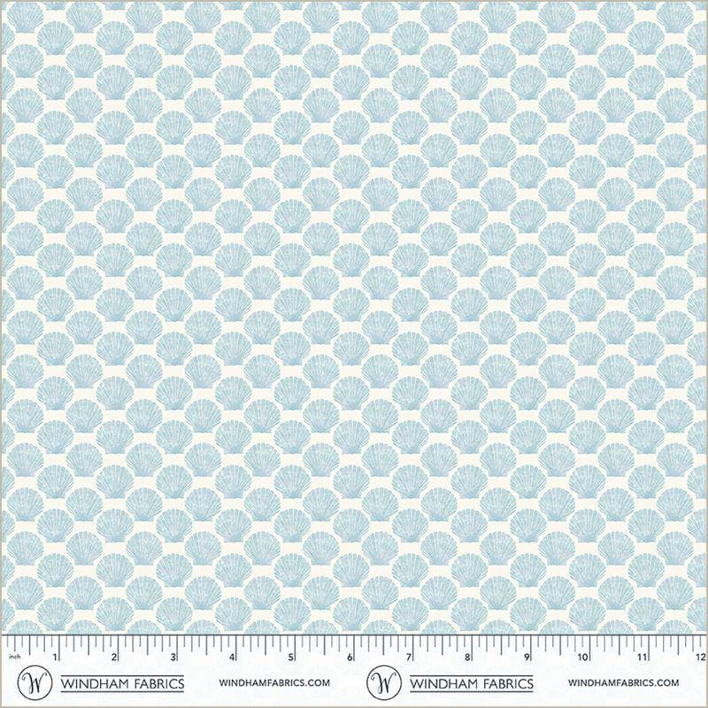 Ocean Life Shell Turquoise by Leslie Trimbach for Whistler Studios for Windham Fabrics 54993-7 Sold in HALF yard increments