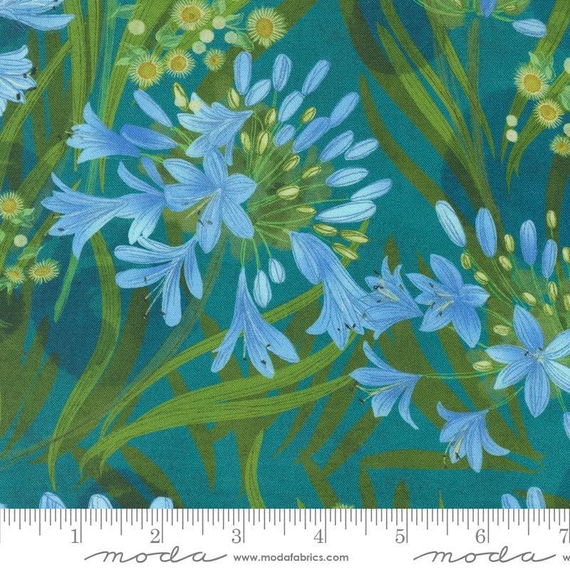 Serena Shores Agapanthus Lagoon by Robin Pickens for Moda Fabrics 48770 23 Sold in HALF yard increments