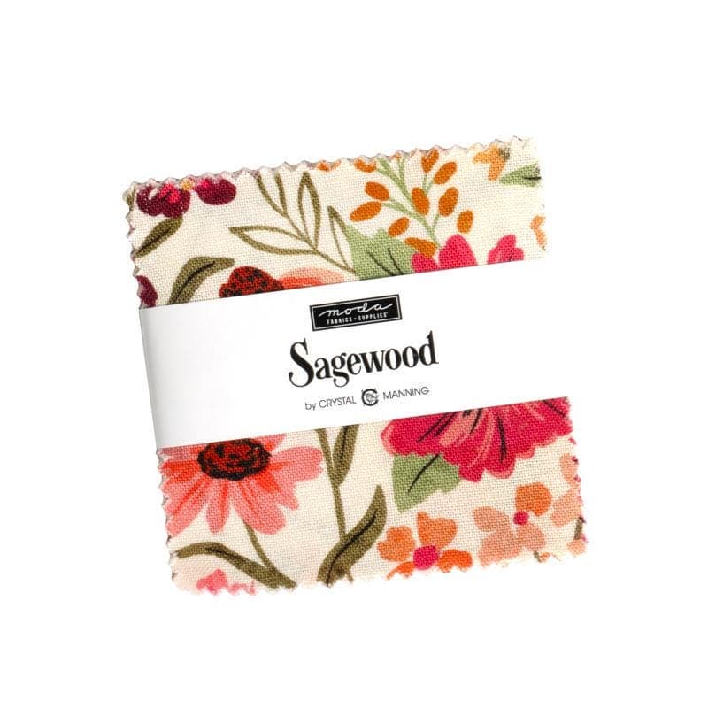 Sagewood Mini Charm Pack 42 Pieces by Crystal Manning for Moda Fabrics 11950MC