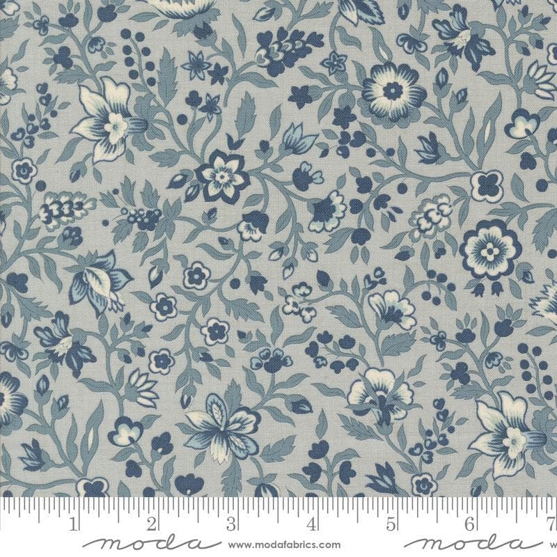 Sacre Bleu Jardinage Florals Pearl Ciel Blue by French General for Moda Fabrics 13971 15 Sold in HALF yard increments