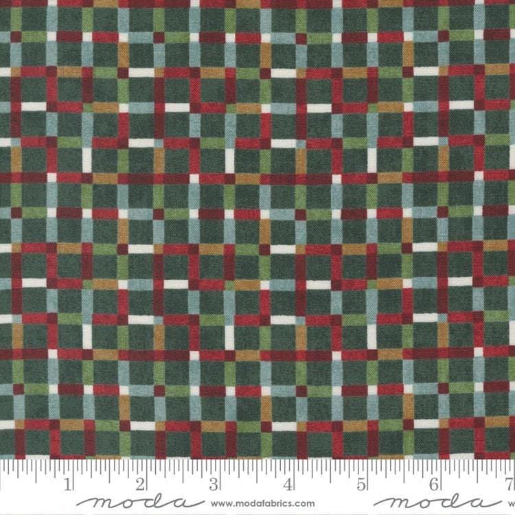 Jolly Good Merry Little Checks and Plaids Evergreen by BasicGrey for Moda Fabrics 30726 14 Sold in HALF yard increments