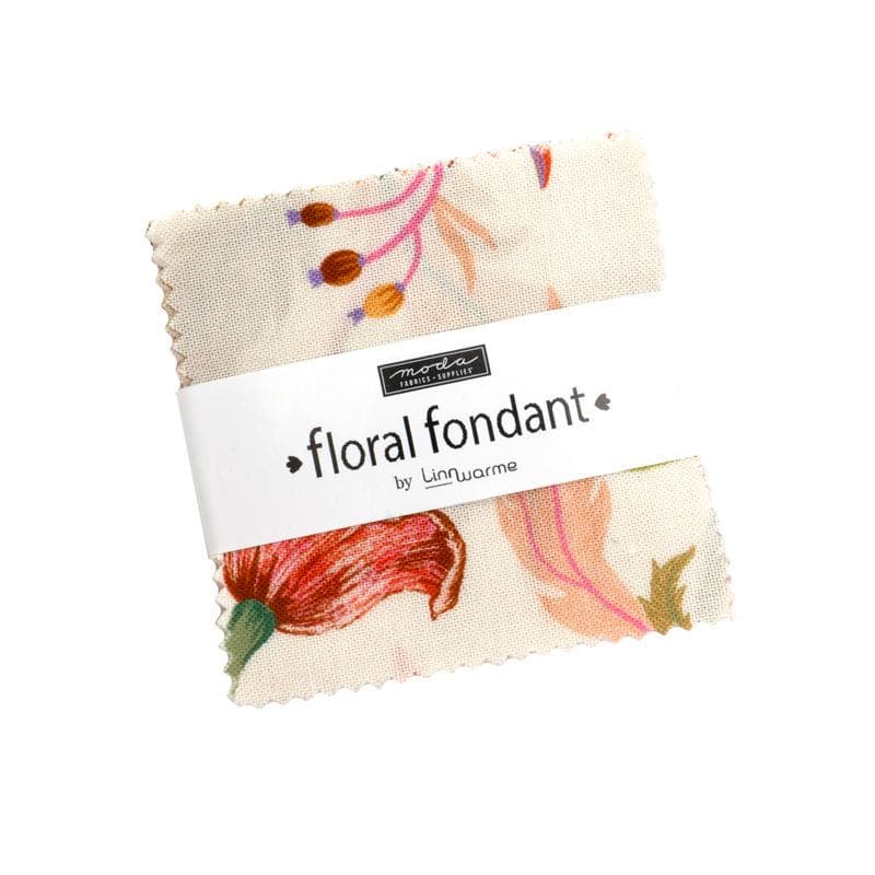 Floral Fondant Mini Charm Pack 42 Pieces by Linn Warme for Moda Fabrics 14130MC