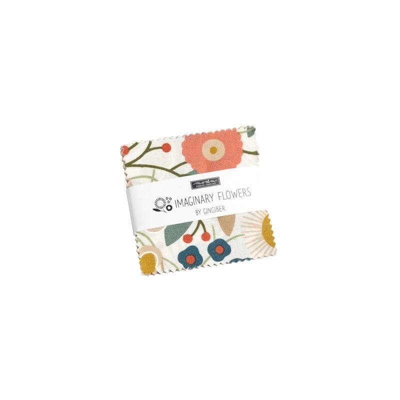 Imaginary Flowers Mini Charm Pack 42 Pieces by Gingiber of Dreamy Quilts for Moda Fabrics 48380MC
