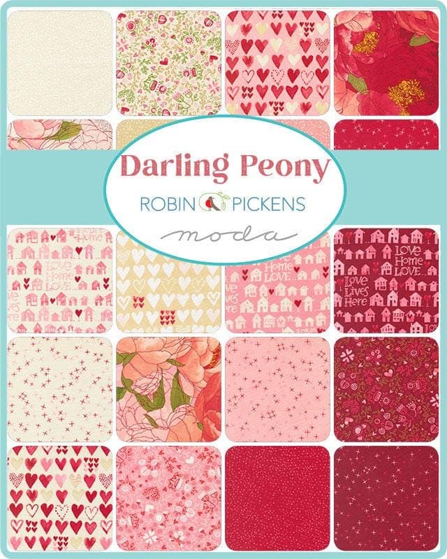 Darling Peony Mini Charm Pack 42 Pieces by Robin Pickens for Moda Fabrics 48790MC - image 3