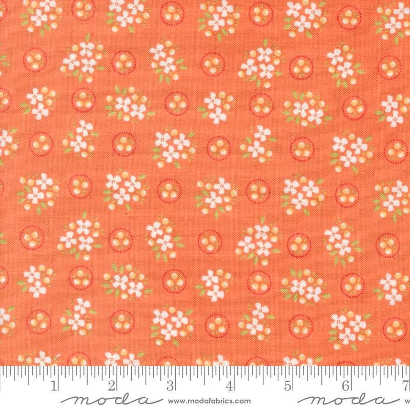 Cali & Co Ring around Posie Melon by Corey Yoder for Moda Fabrics 29191 14 This fabric is sold in HALF Yard increments