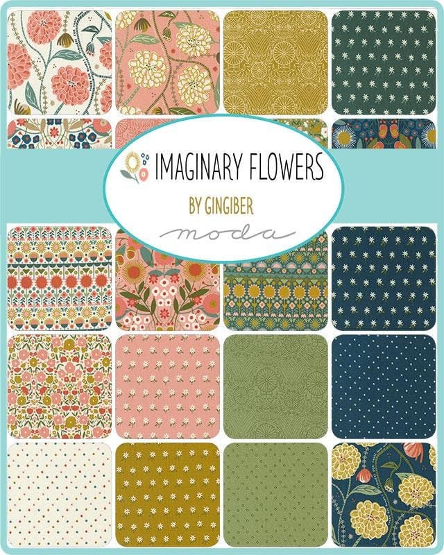 Imaginary Flowers Mini Charm Pack 42 Pieces by Gingiber of Dreamy Quilts for Moda Fabrics 48380MC - image 3