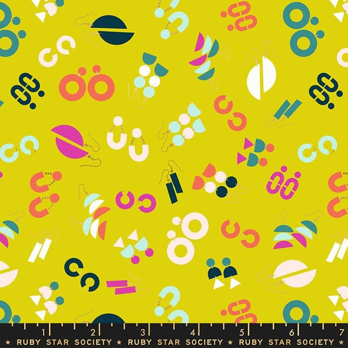 Adorn Citron Earrings by Rashida Coleman Hale for Ruby Star Society RS1019 12 Sold in HALF yard increments