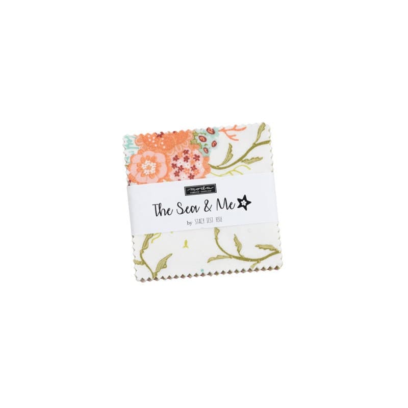 The Sea and Me Mini Charm Pack 42 Pieces by Stacy Iest Hsu Designs for Moda. 20790MC