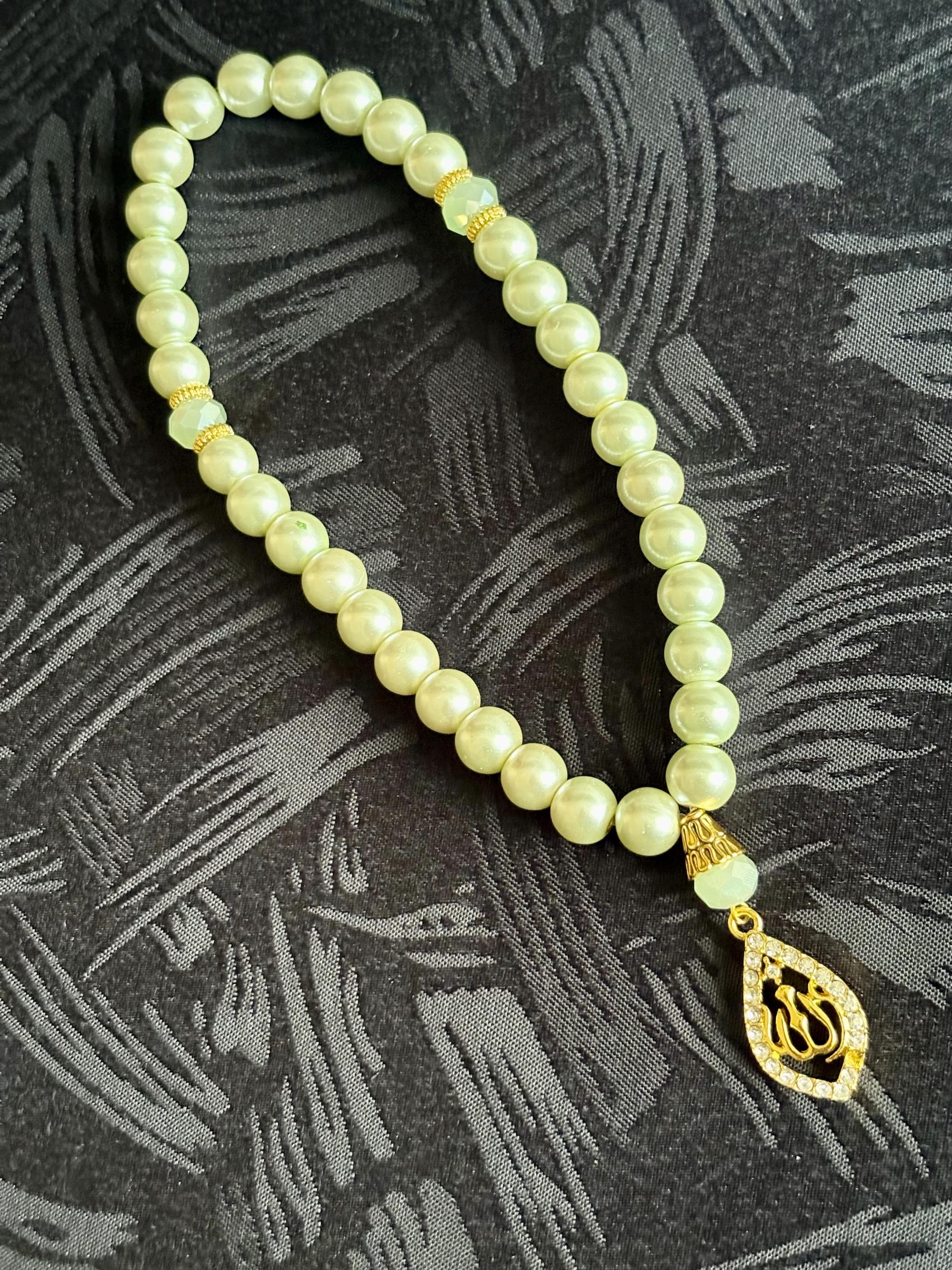 33 Pearl Tasbih gold - image 5