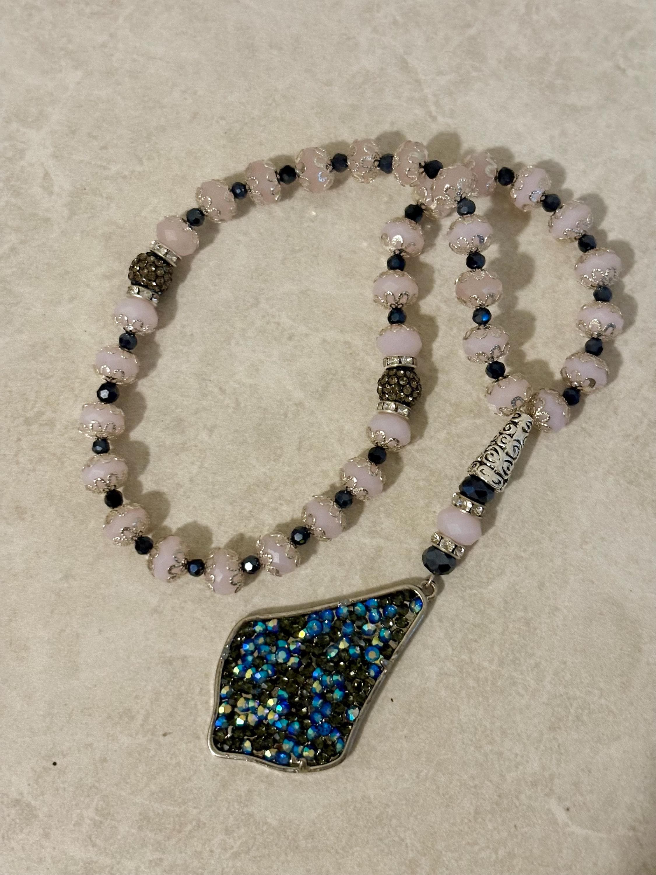 33 Blush Crystal Prayer Beads - image 3