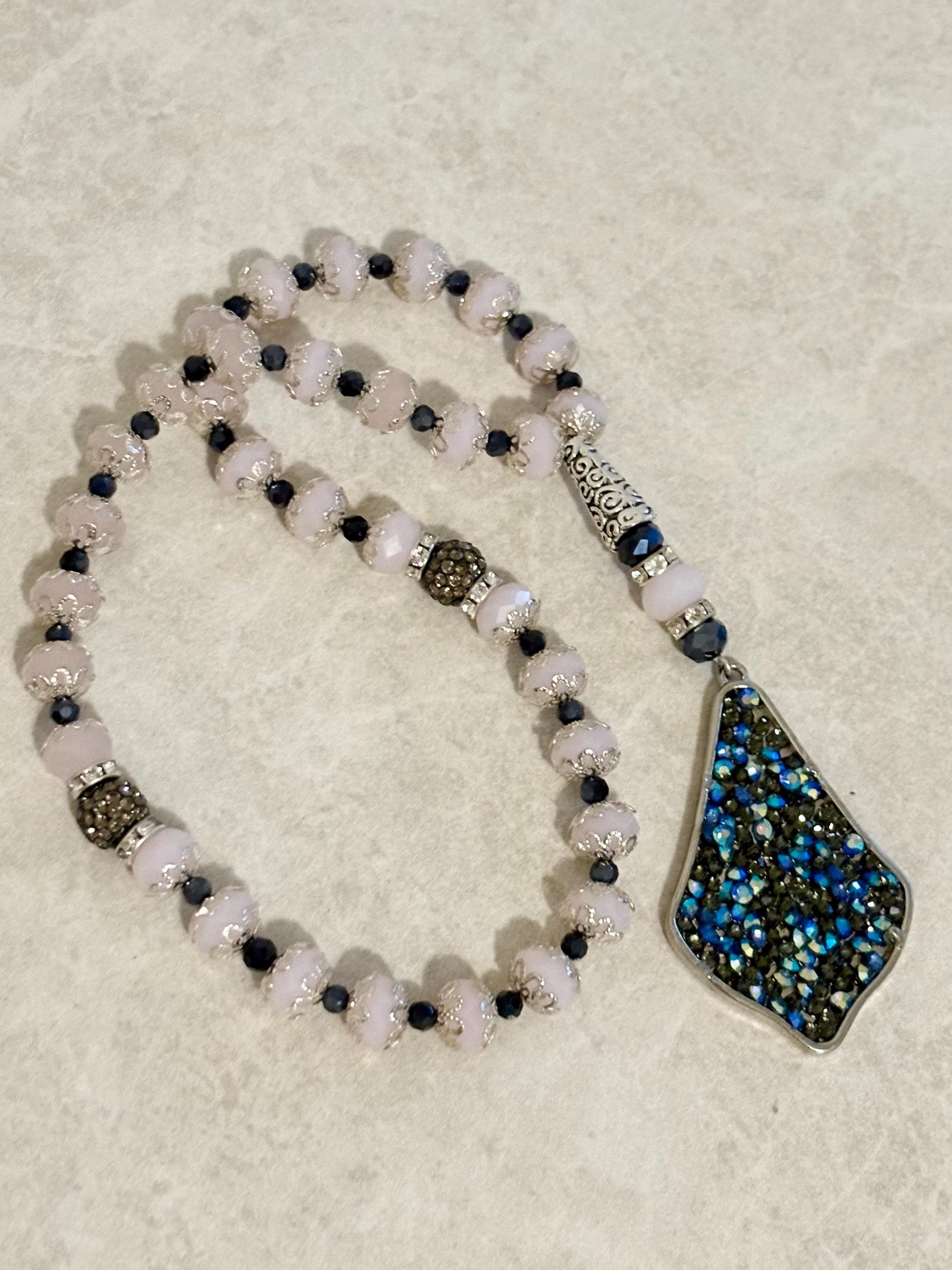 33 Blush Crystal Prayer Beads - image 5