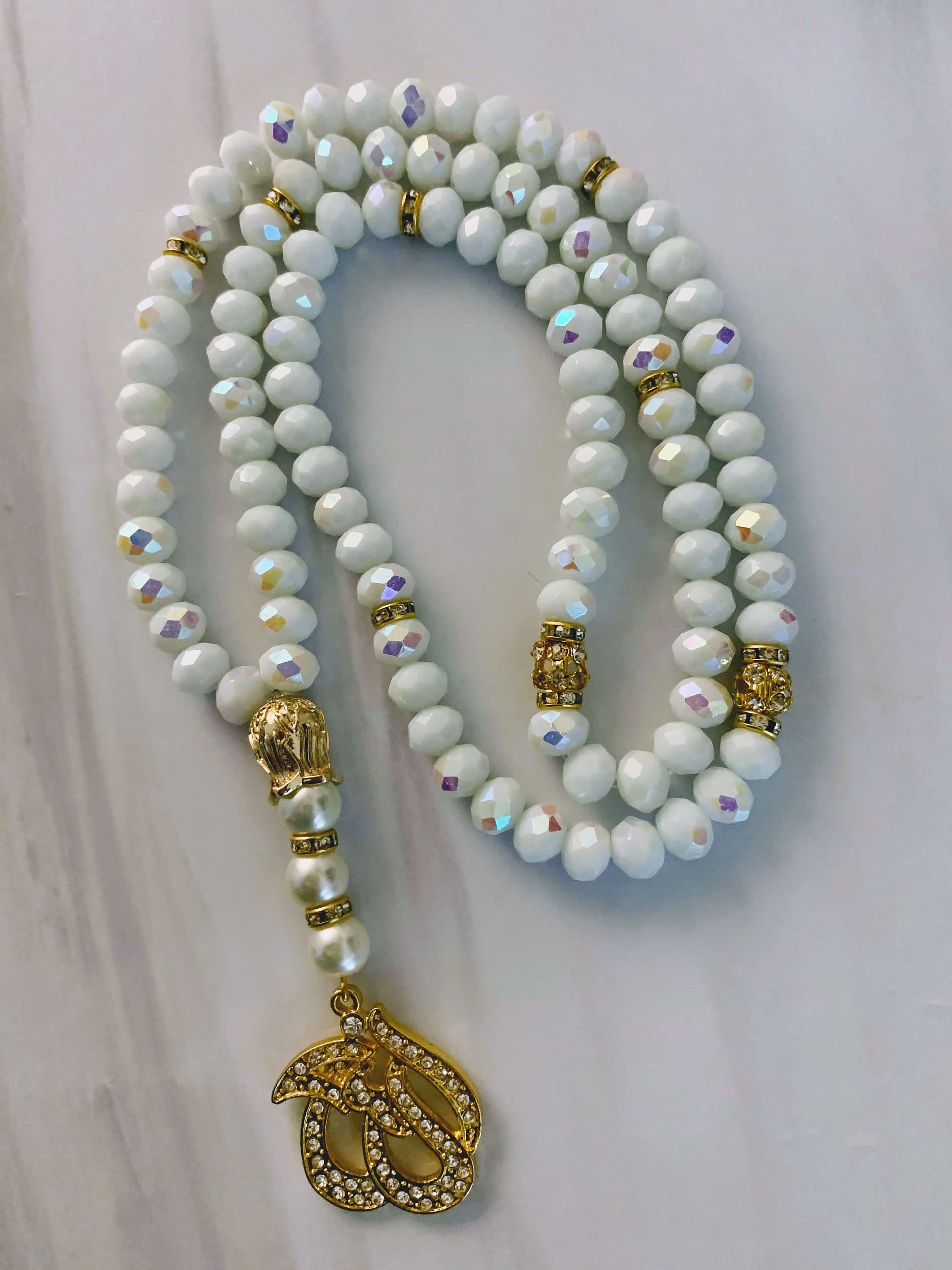 99 Snow white crystal Tasbih - image 3