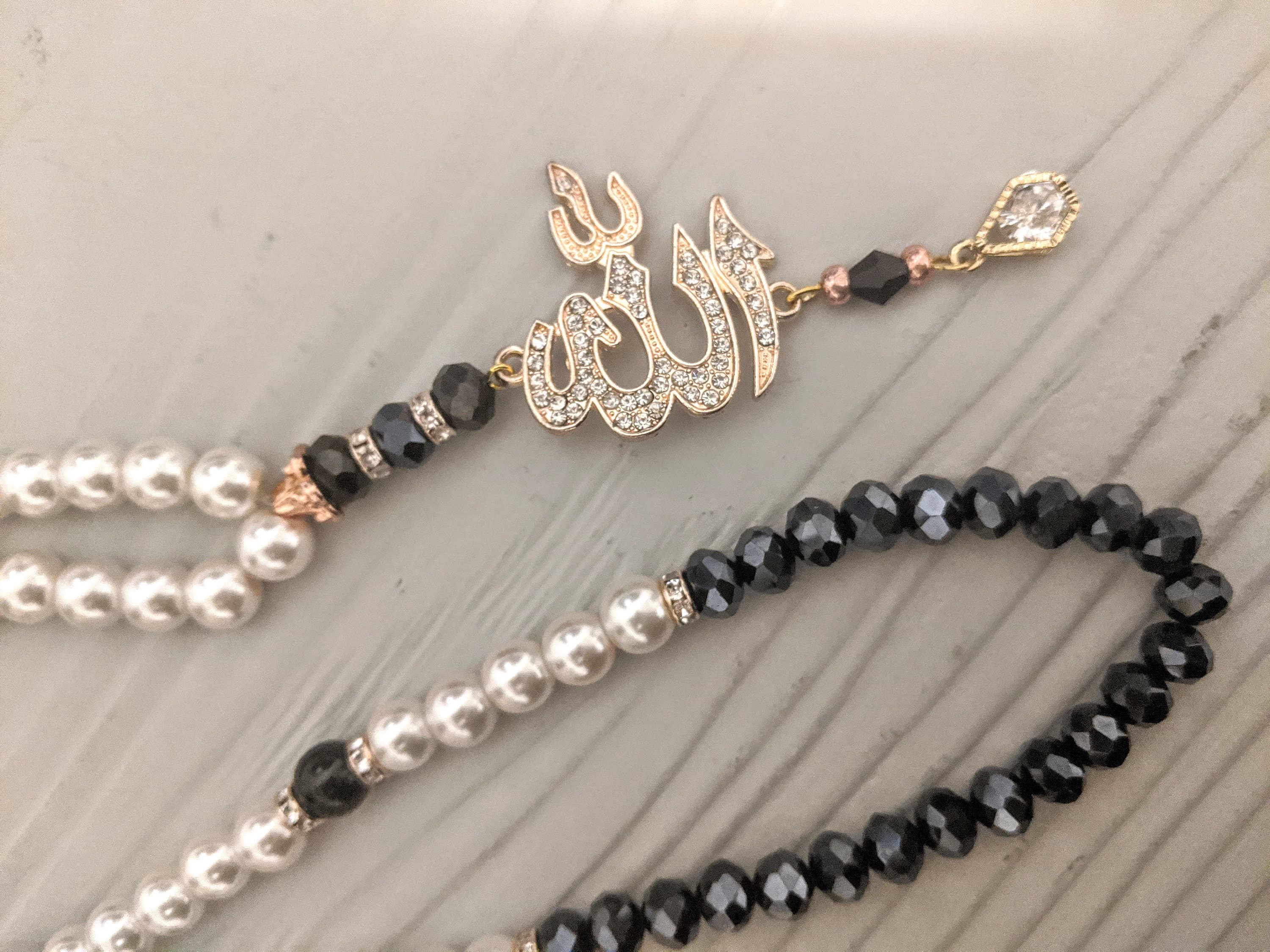 99 Crystal and pearl Tasbih - image 5