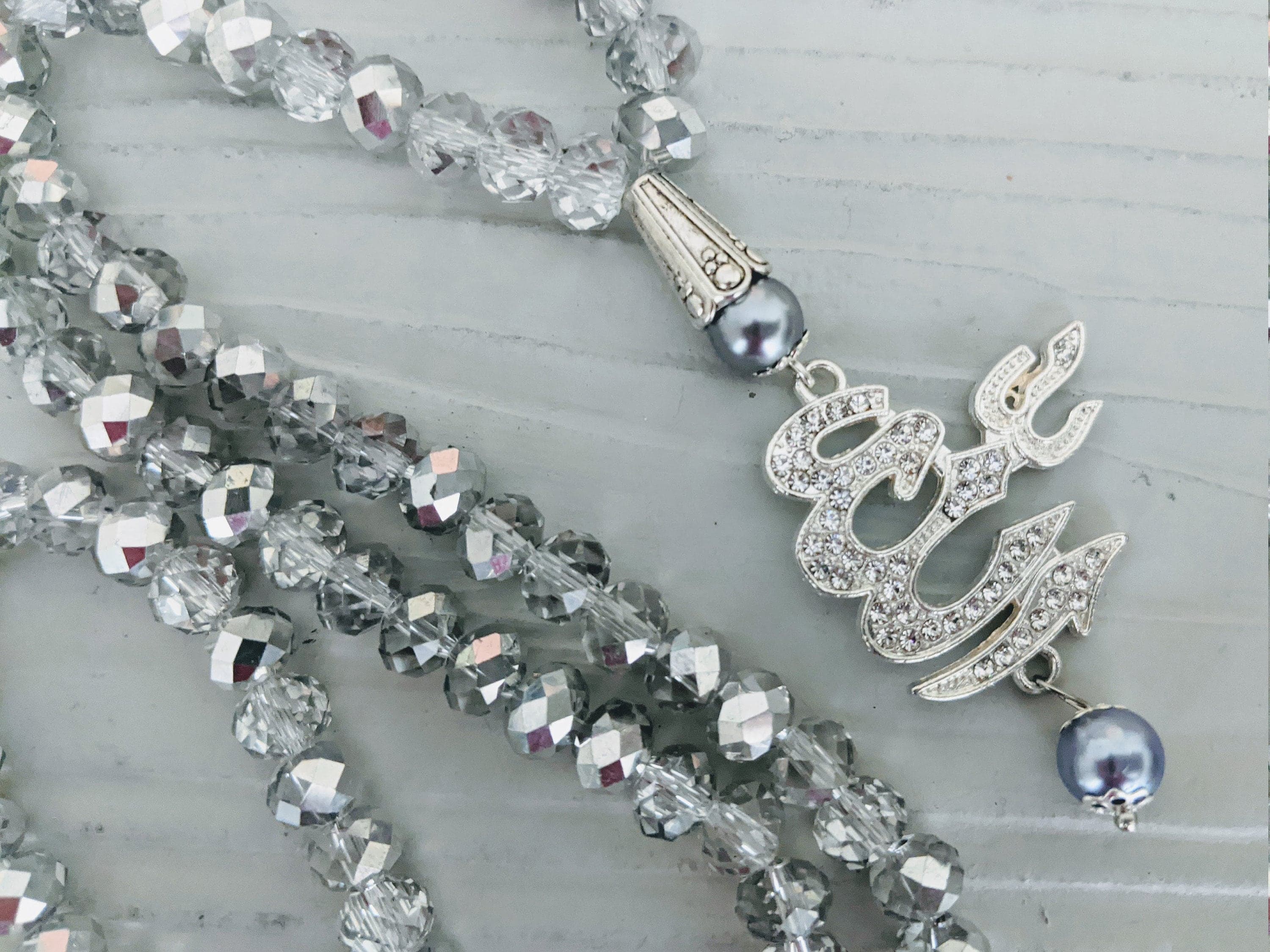 99 Silver Crystal Tasbih - image 3