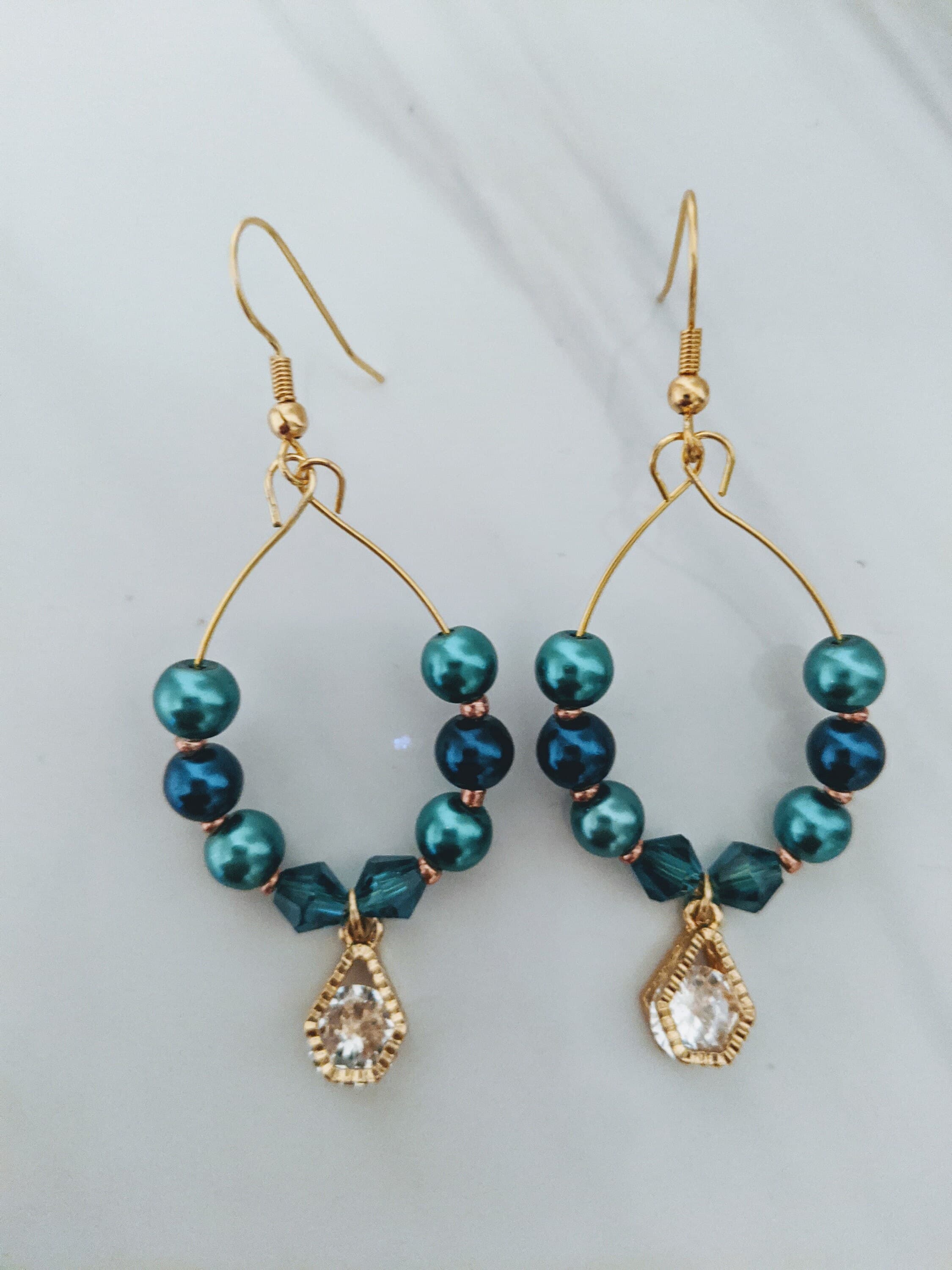 Crystal Oval Earrings: Lightweight Beaded Design - image 5