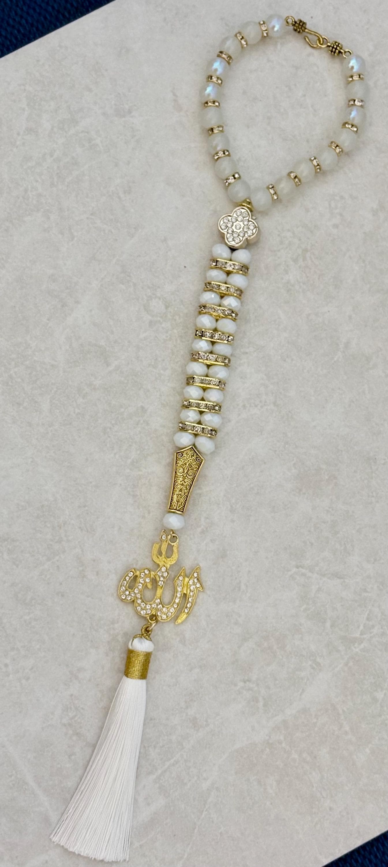 Crystal Car Hanger with Allah Charm and Tassel - image 4