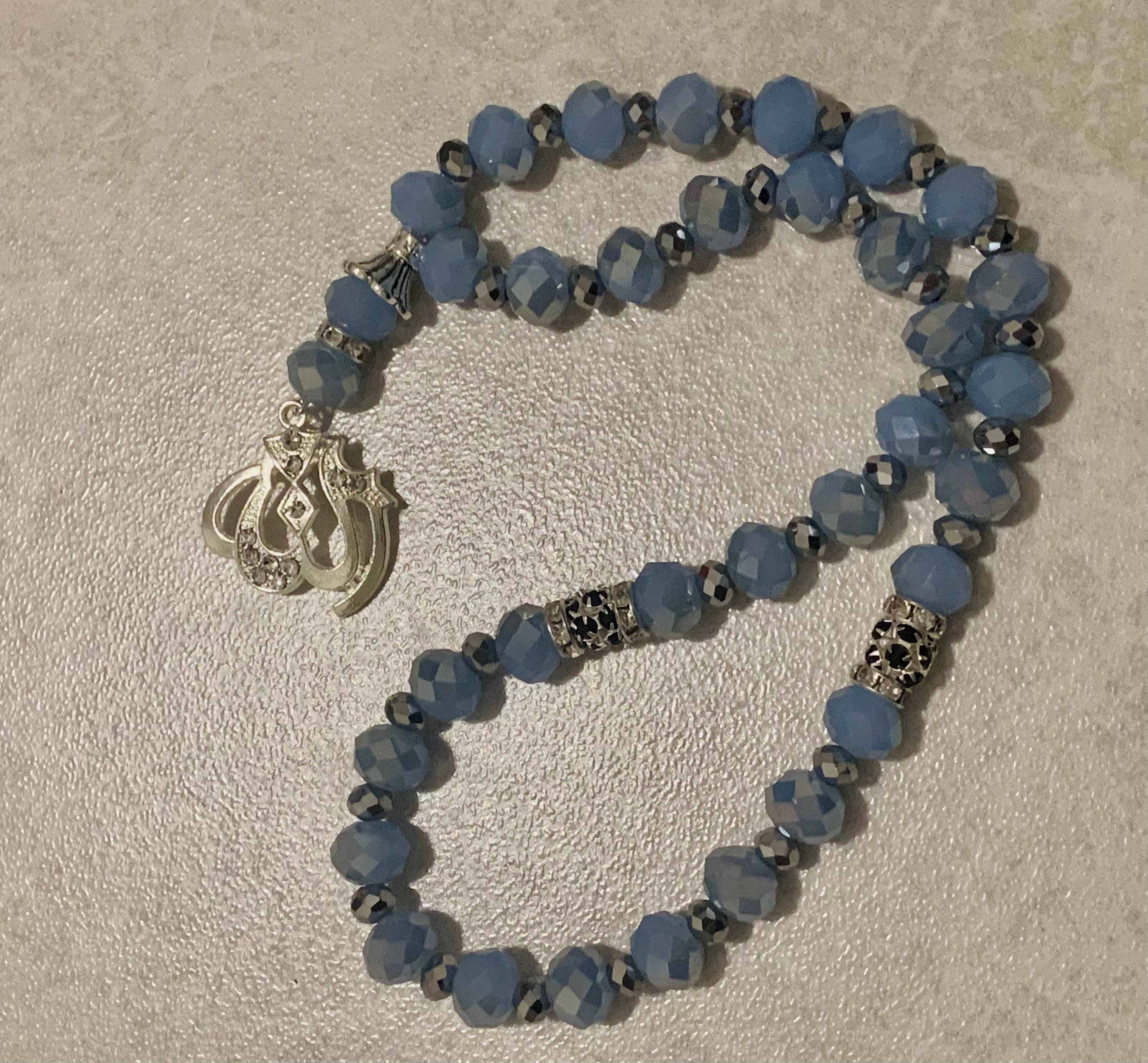 33 Silver Blue Tasbih