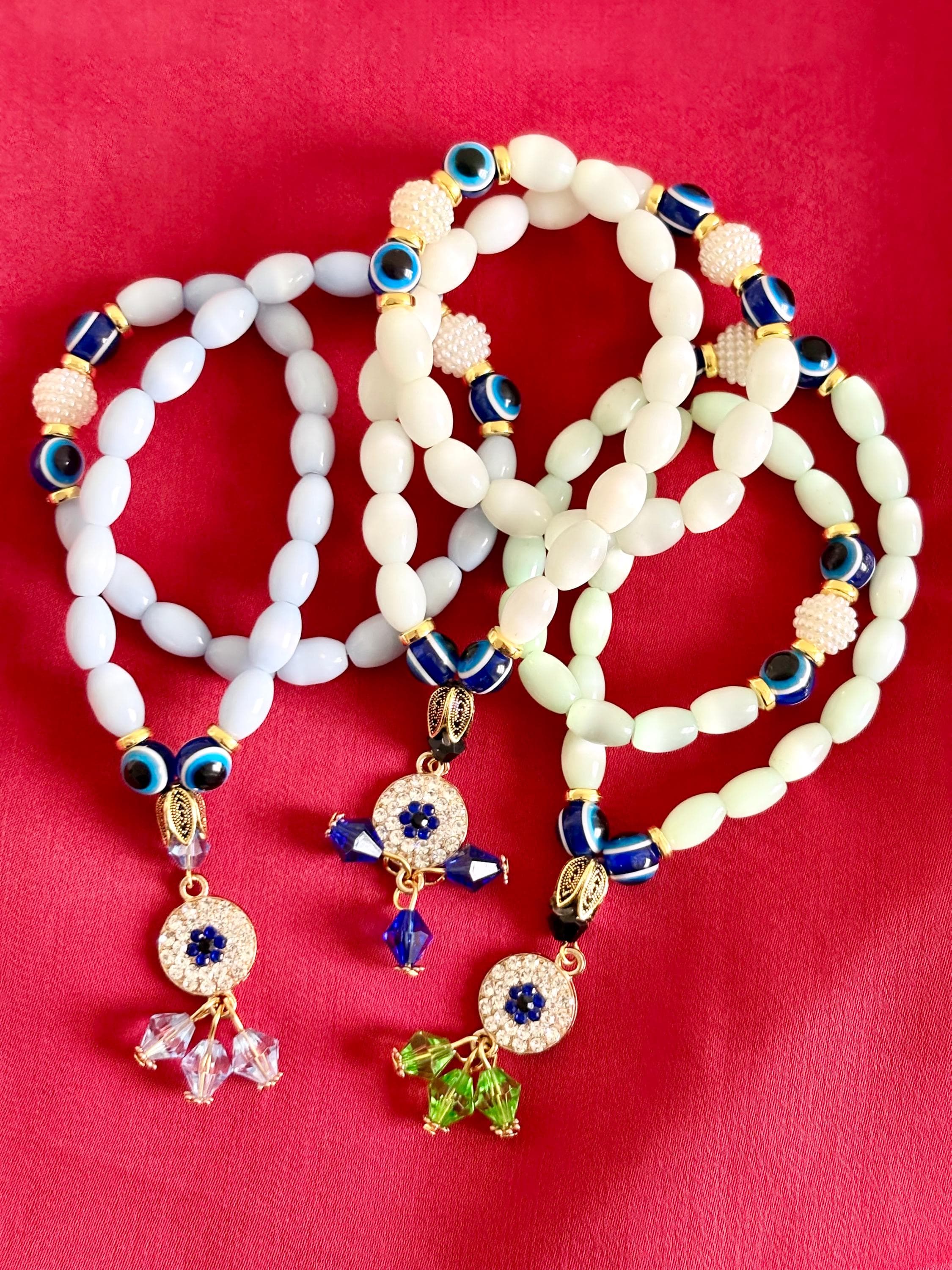 33 cat’s eyes and evil eyes beads Tasbih