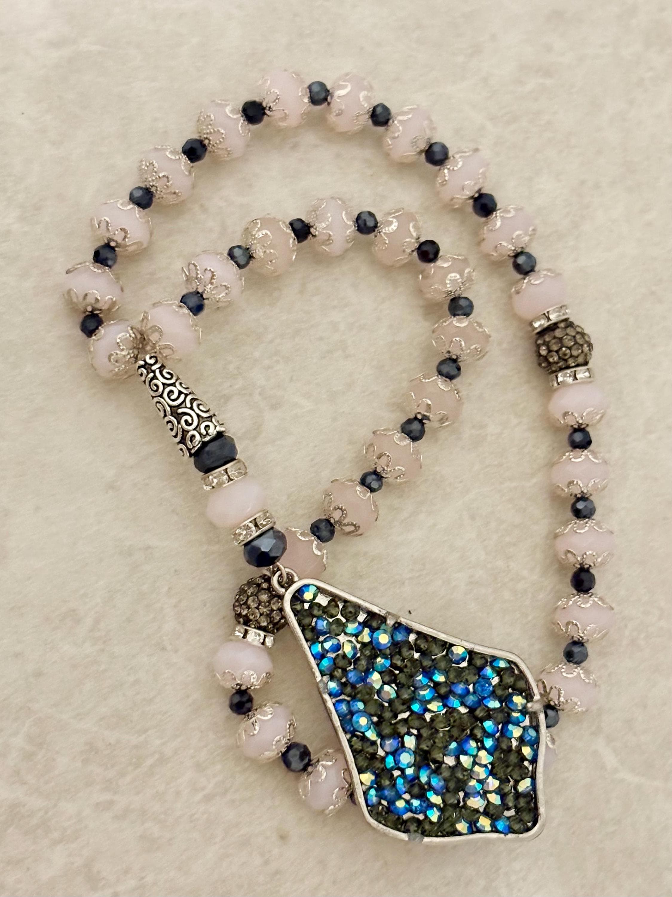 33 Blush Crystal Prayer Beads - image 4