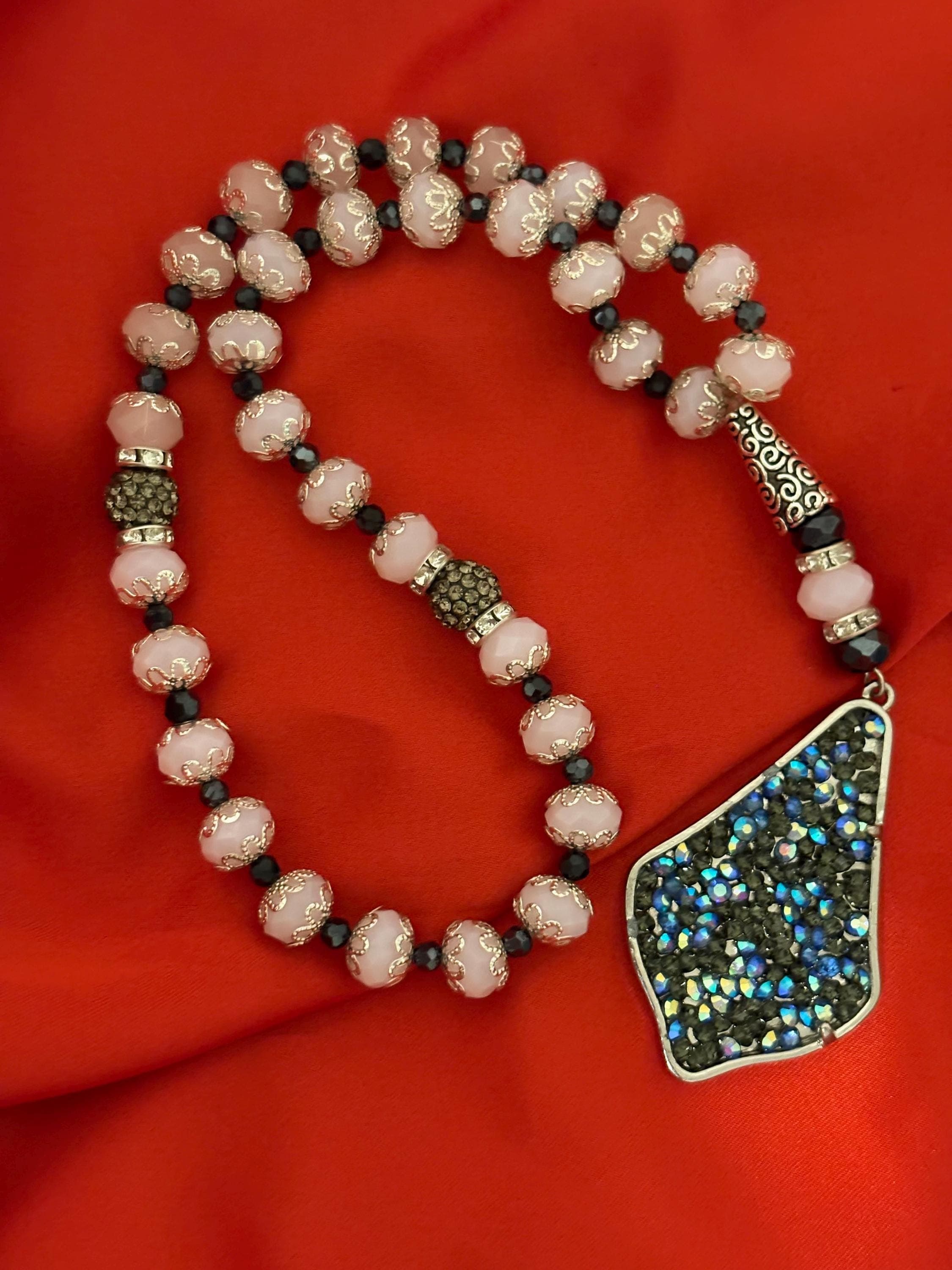 33 Blush Crystal Prayer Beads