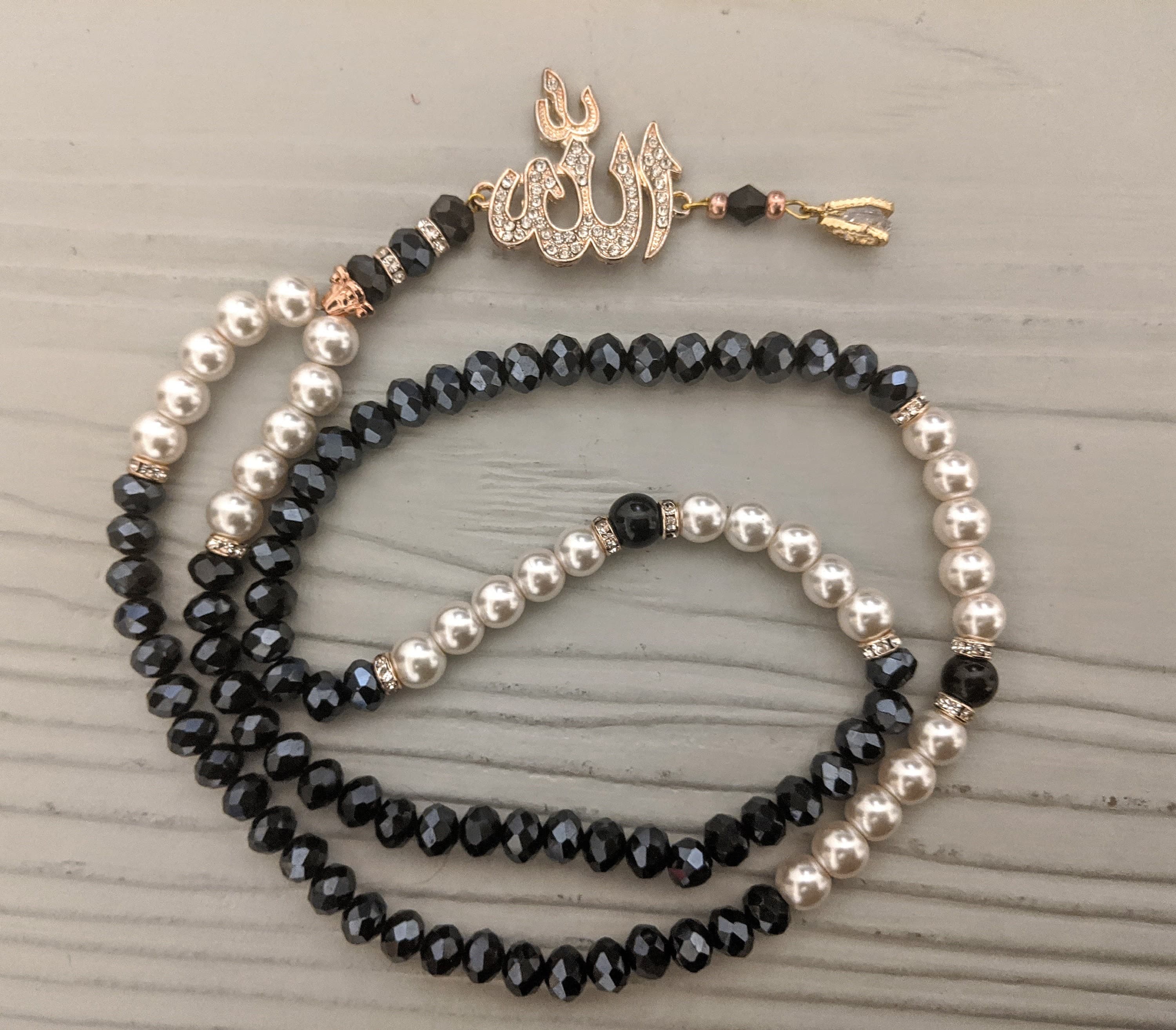 99 Crystal and pearl Tasbih - image 3