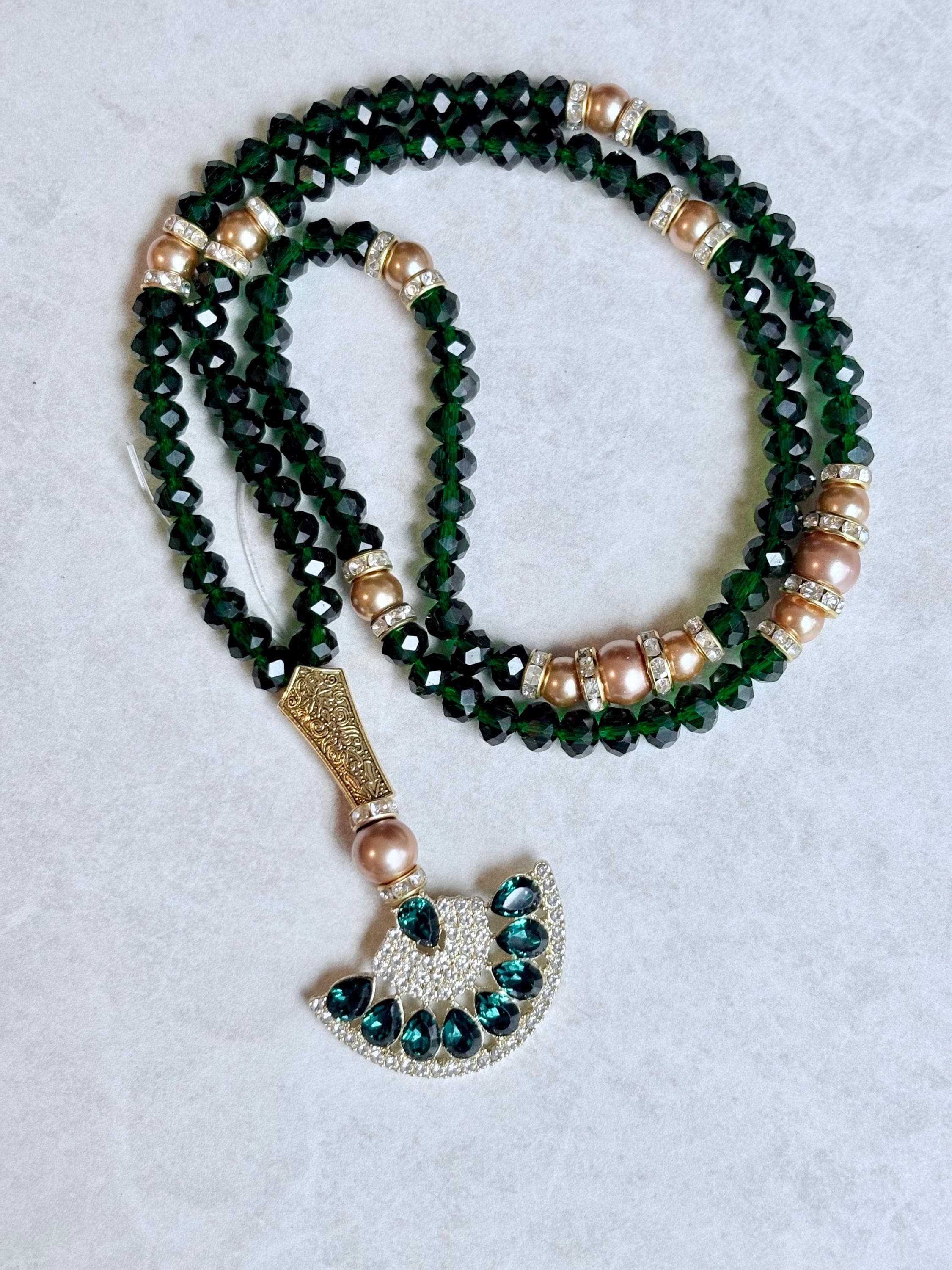 99 Crystal with pearl accent Tasbeeh - image 3