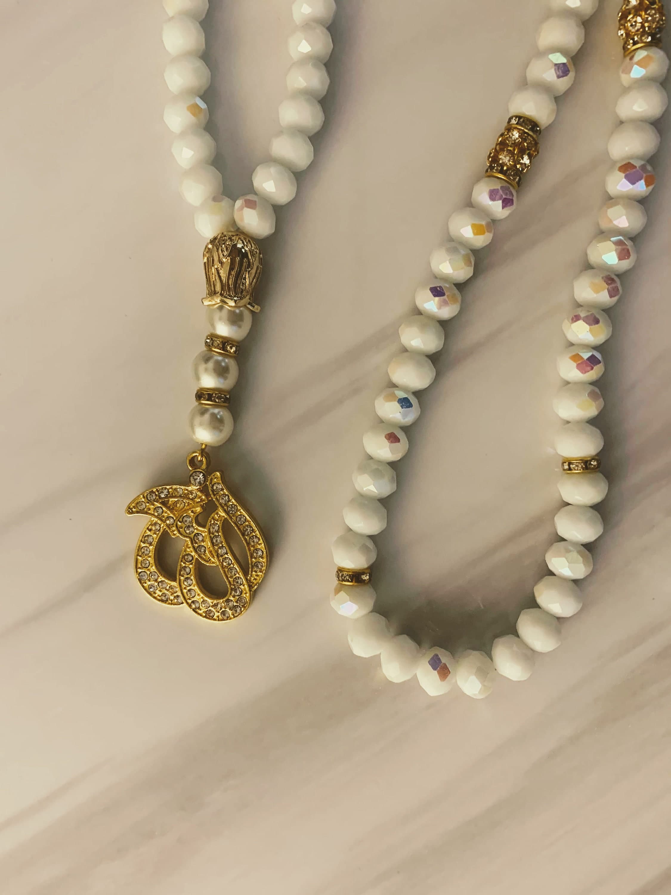 99 Snow white crystal Tasbih - image 4