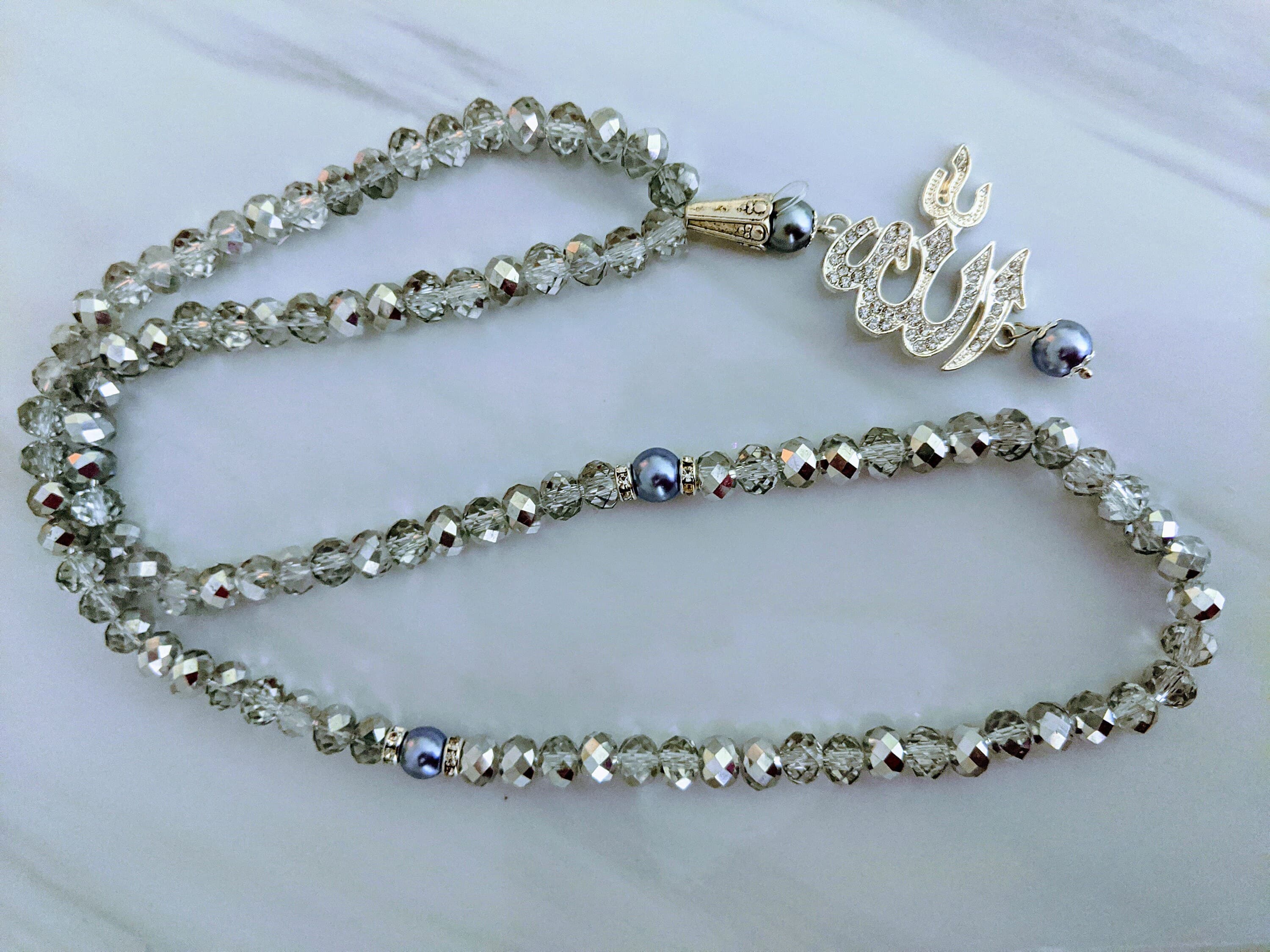 99 Silver Crystal Tasbih - image 4