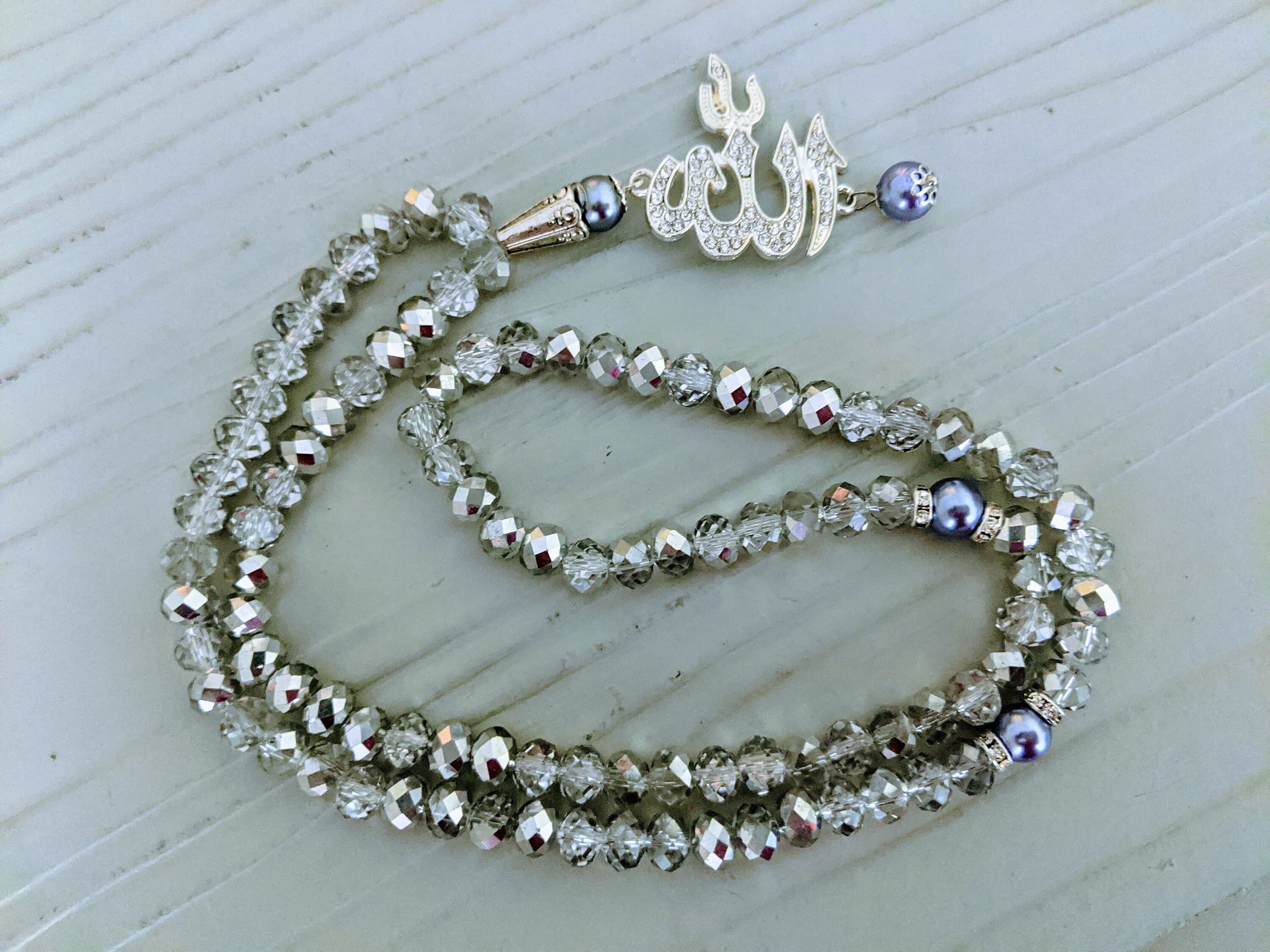 99 Silver Crystal Tasbih - image 5