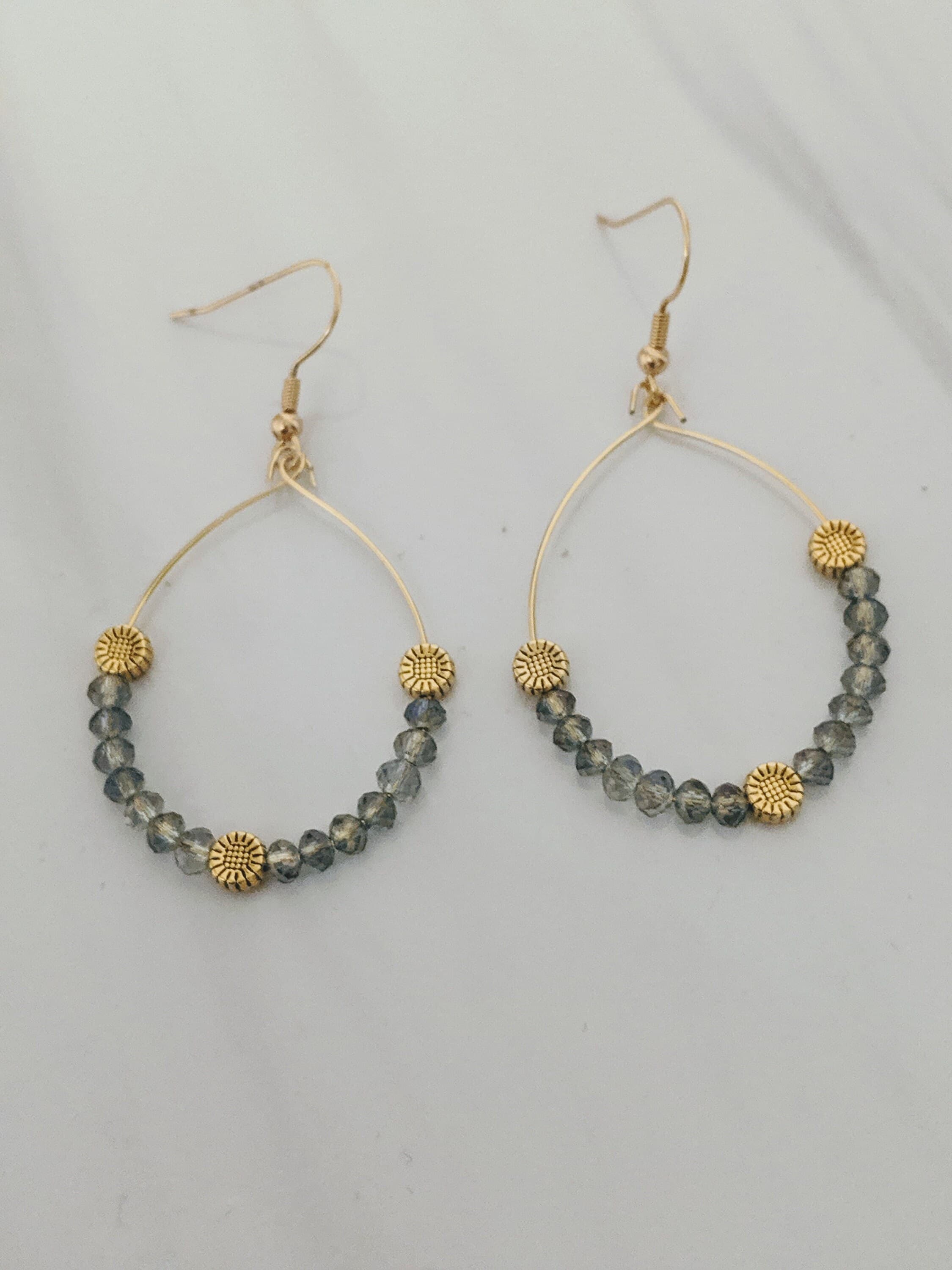 Crystal Oval Earrings: Lightweight Beaded Design - image 4