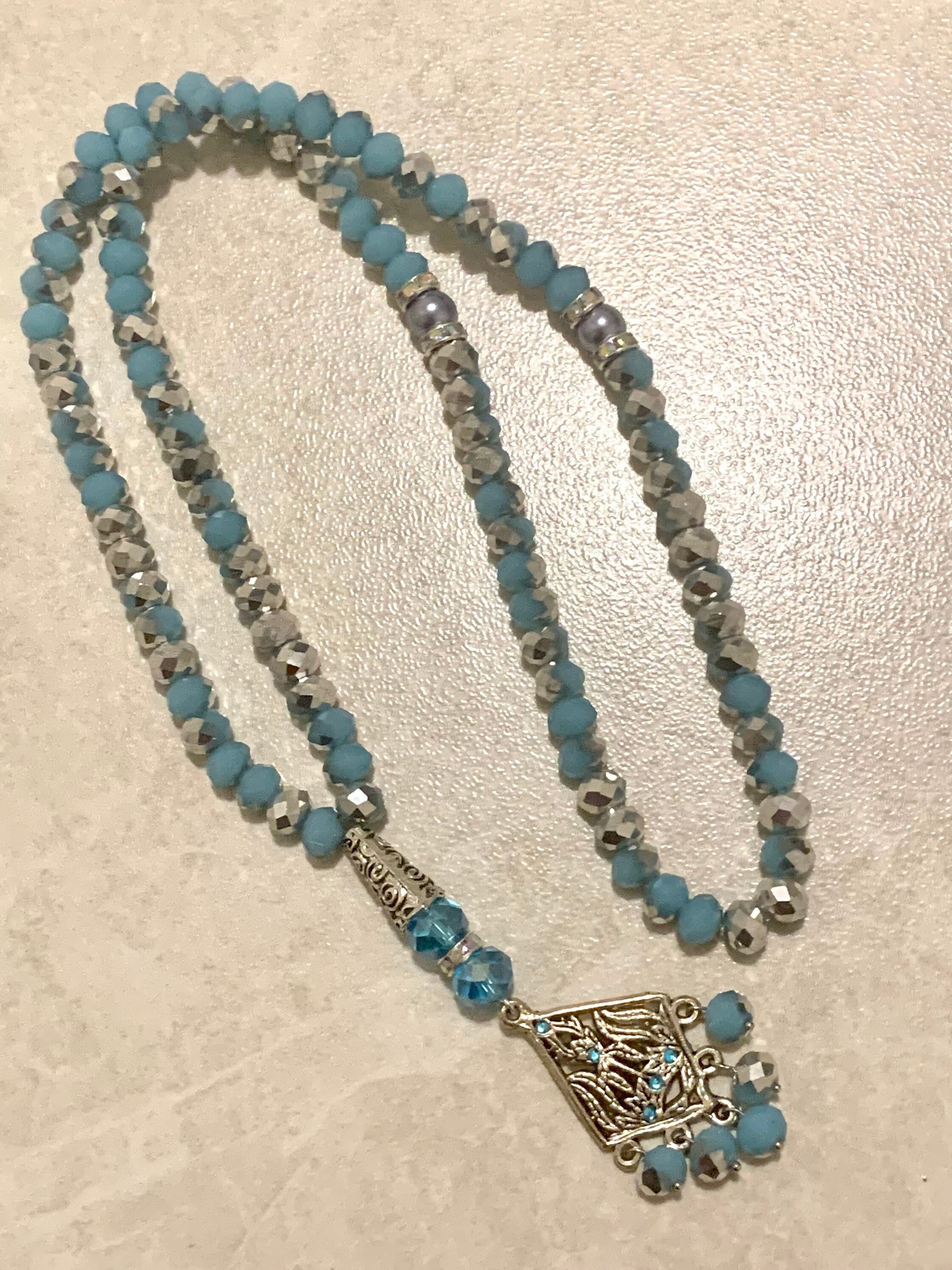 99Silvery Blue Tasbih