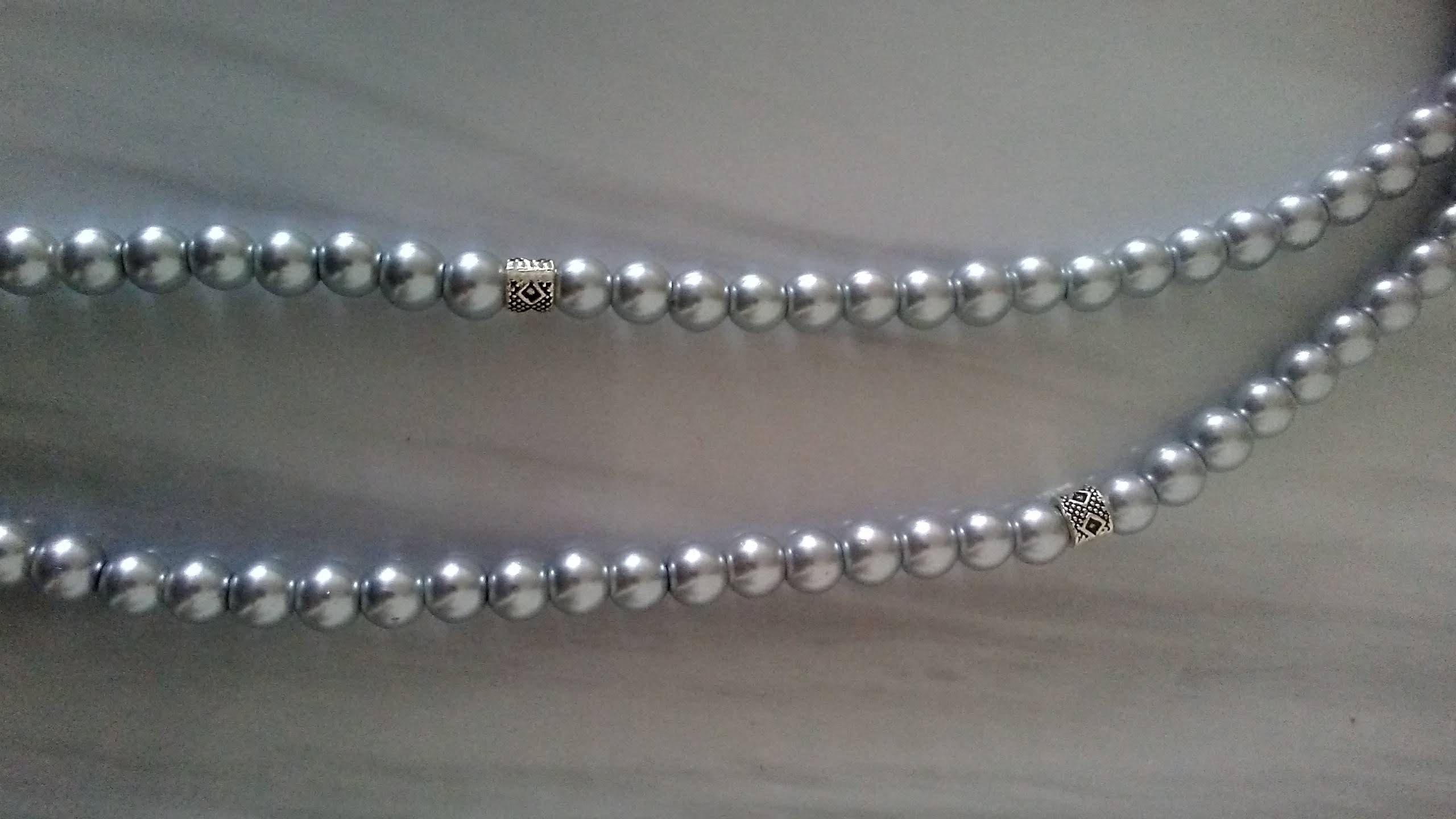 99 Light Grey Pearl Tasbih - image 4