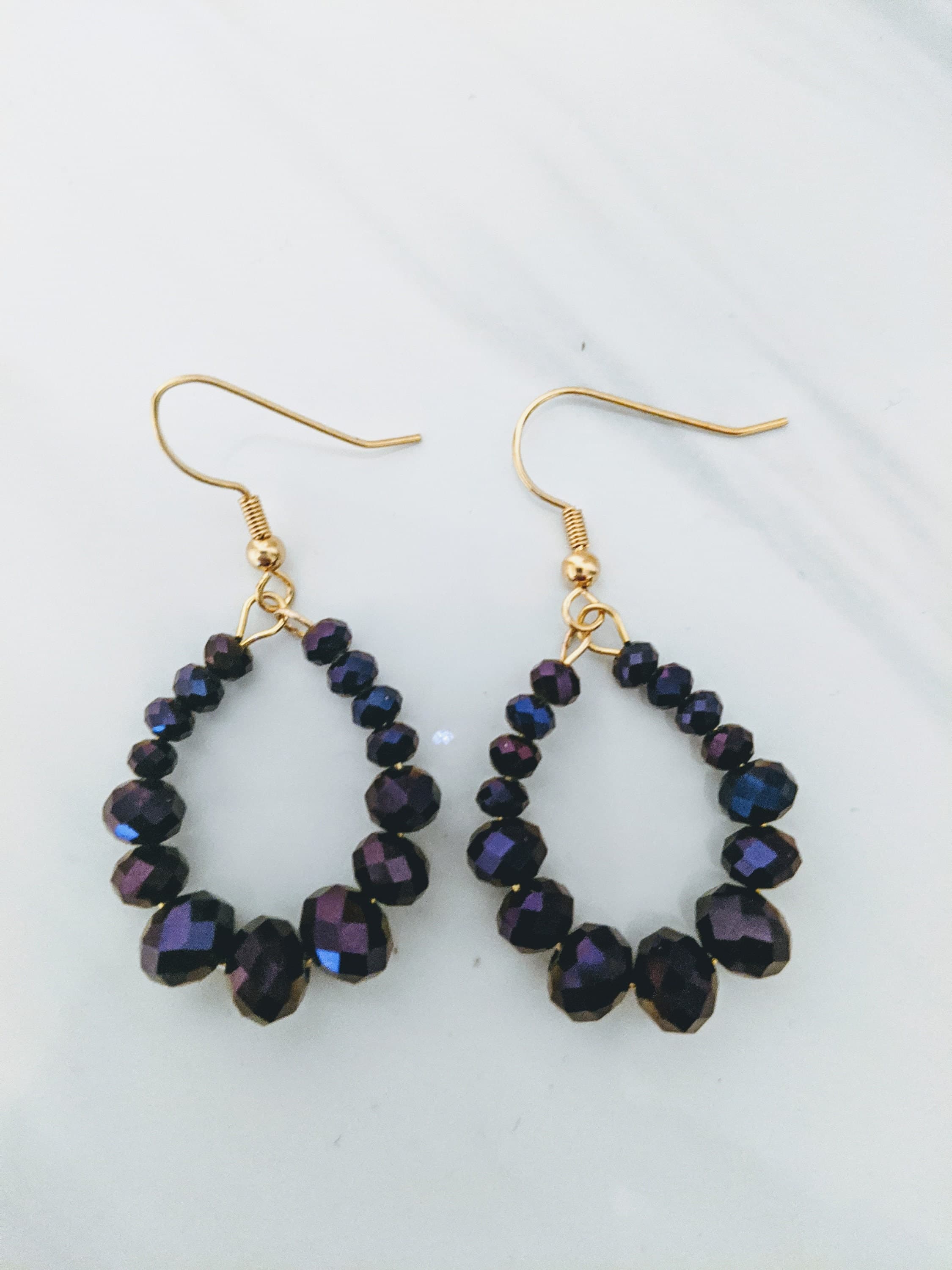 Crystal Oval Earrings: Lightweight Beaded Design - image 3