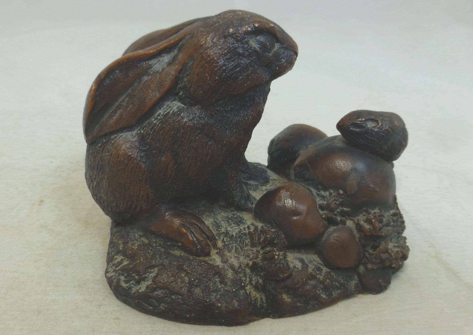 Vintage Priory Castings Cute Rare Rabbit and Mouse Figurine from Traditional Characters – Collectible Souvenir 4.25 inch W - Made in England