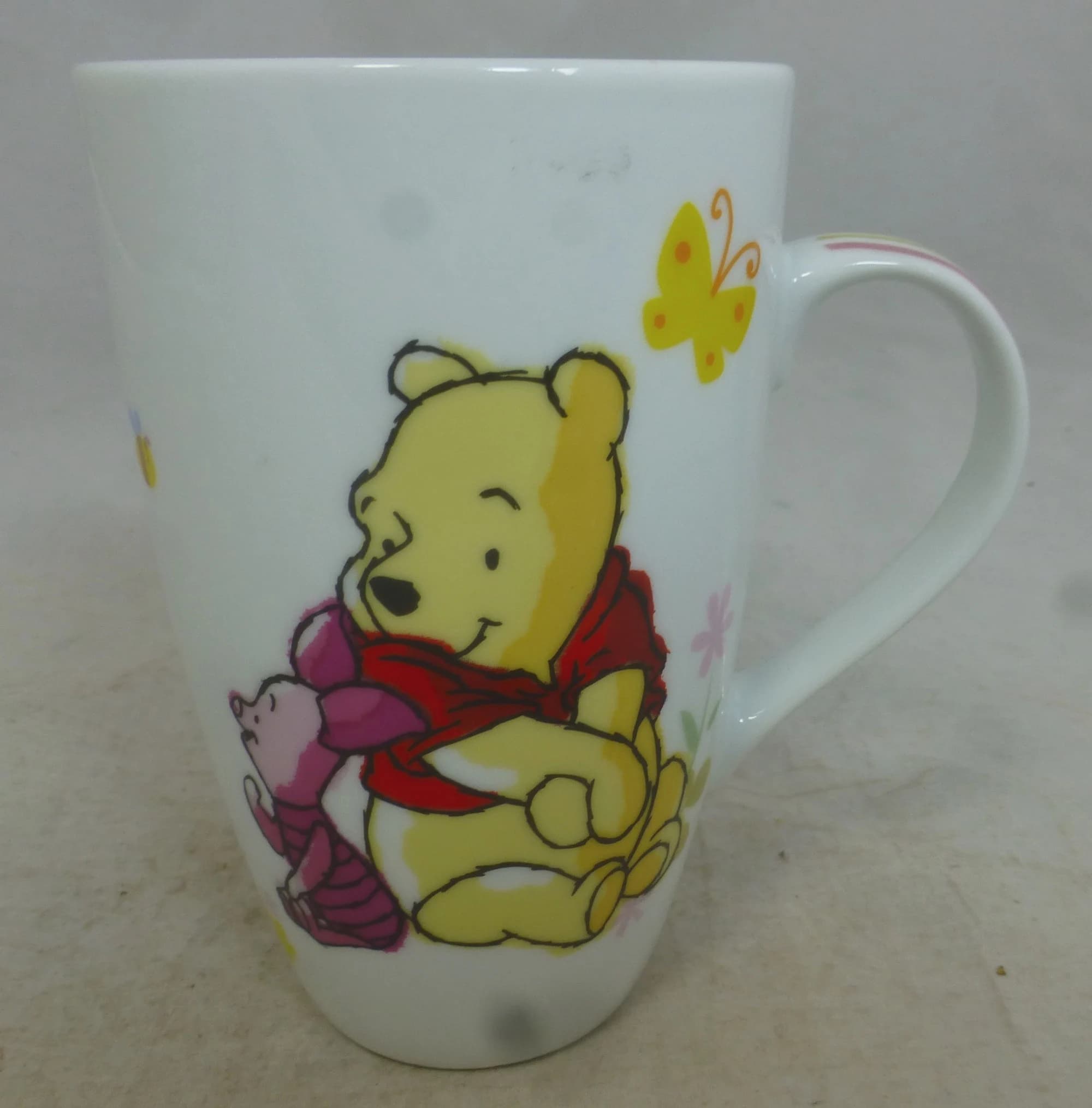 Disney Winnie the Pooh & Friend Piglet with Hunny Pot Porcelain Tall Mug - E H Shepard style Cartoons - Official Merchandise - Martin Yaffe - image 5