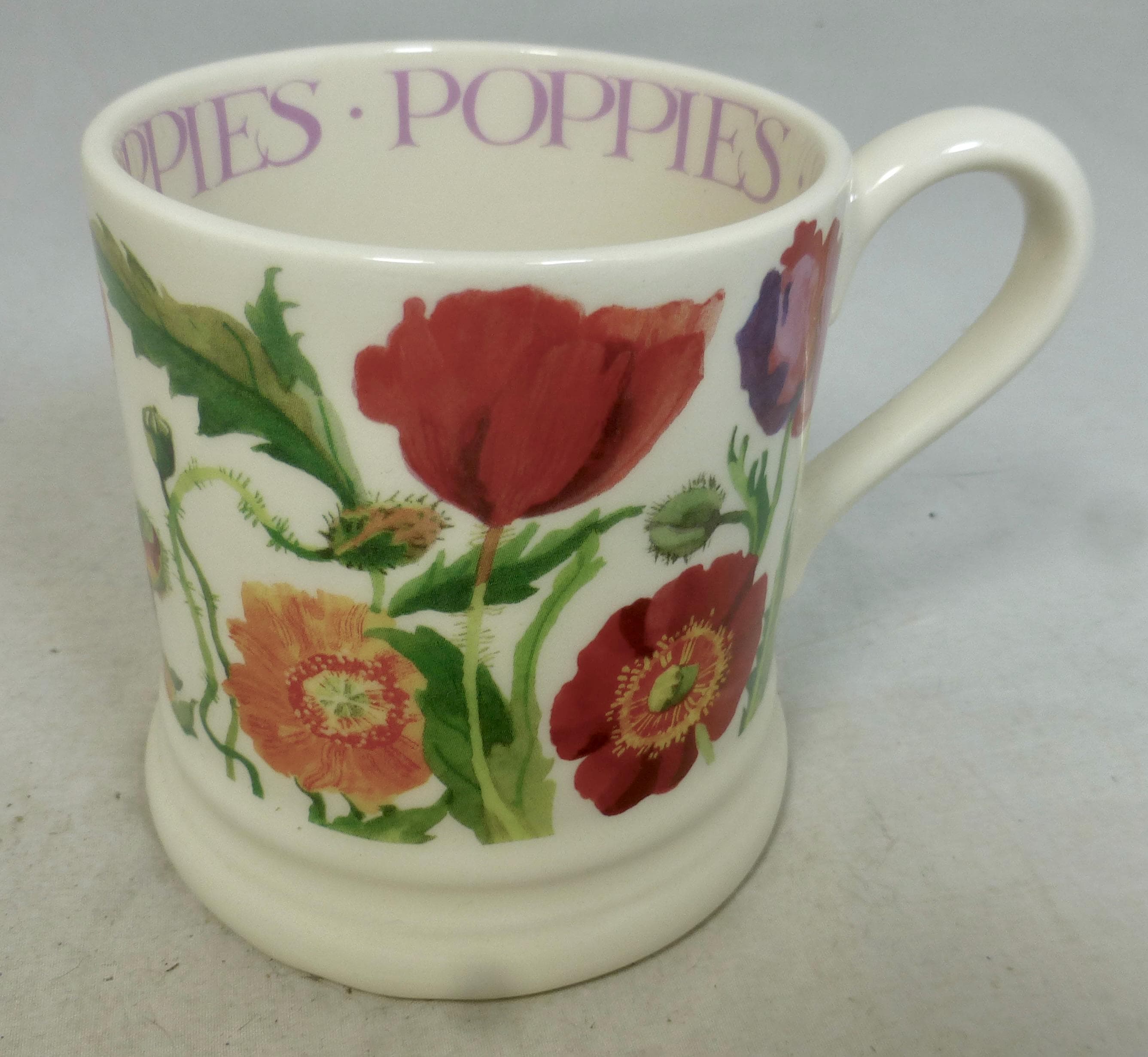 Emma Bridgewater Multicoloured Poppies Flowers 40 Years 1st Quality Half Pint china Mug - Hand Decorated Floral Design – Unused with Labels - image 5