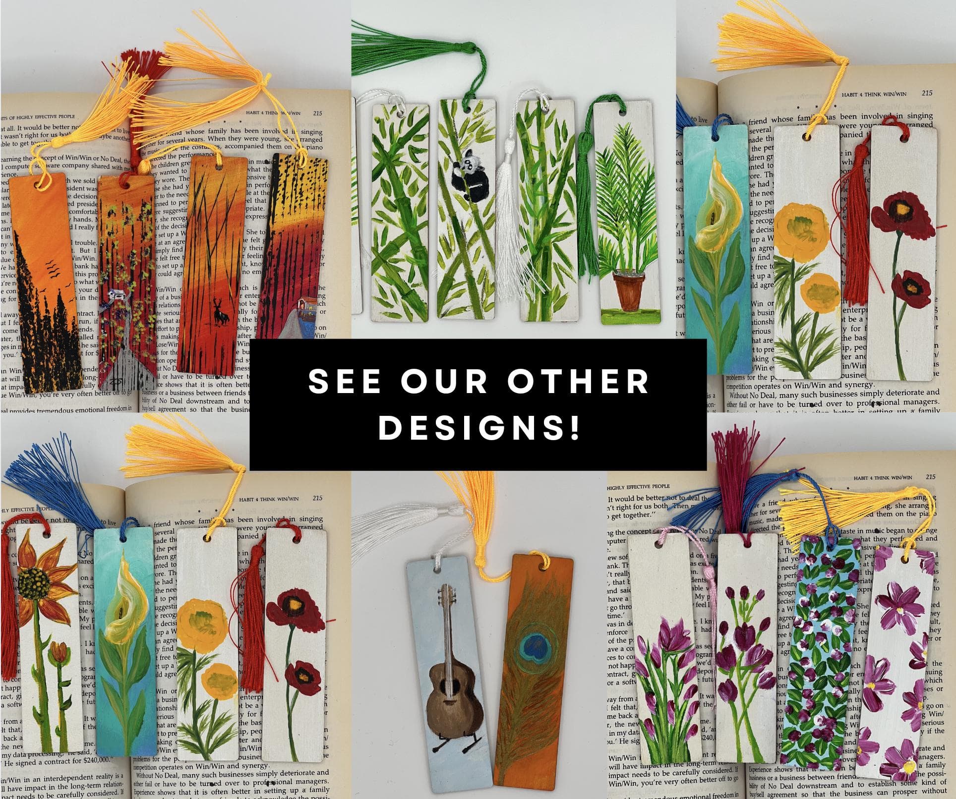 PERSONALIZED [Add your name!] Hand painted Wooden Bookmark | Gifts for Readers | Handmade Bookmark | Book Club | Book Lovers - image 3